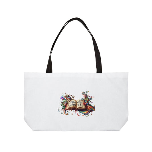 Durable Artistic Weekender Tote Bag for Book Lovers - The Dreamer's Bookshop.