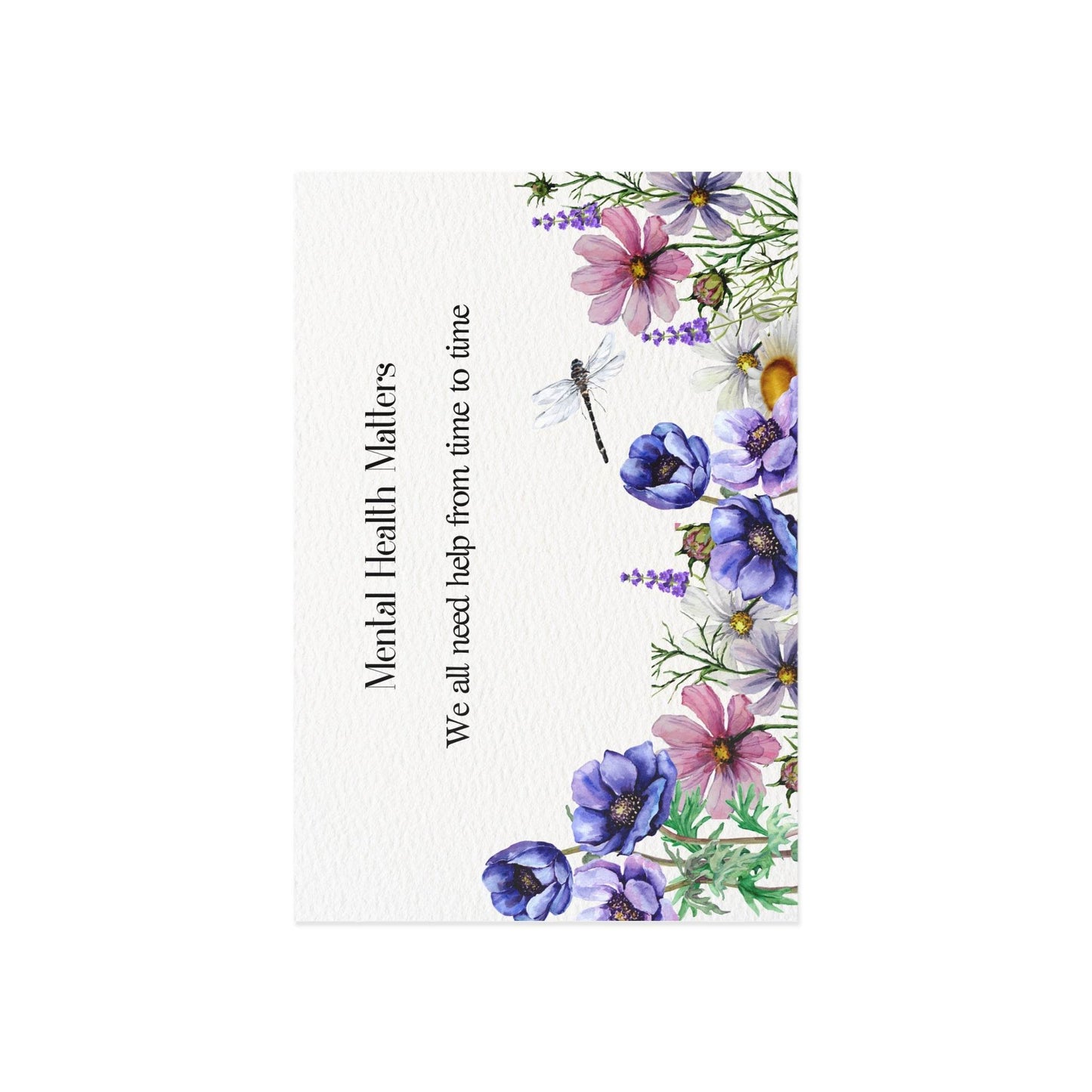 Watercolor "Need Help" Mental Health Matters Art Print - The Dreamer's Bookshop.