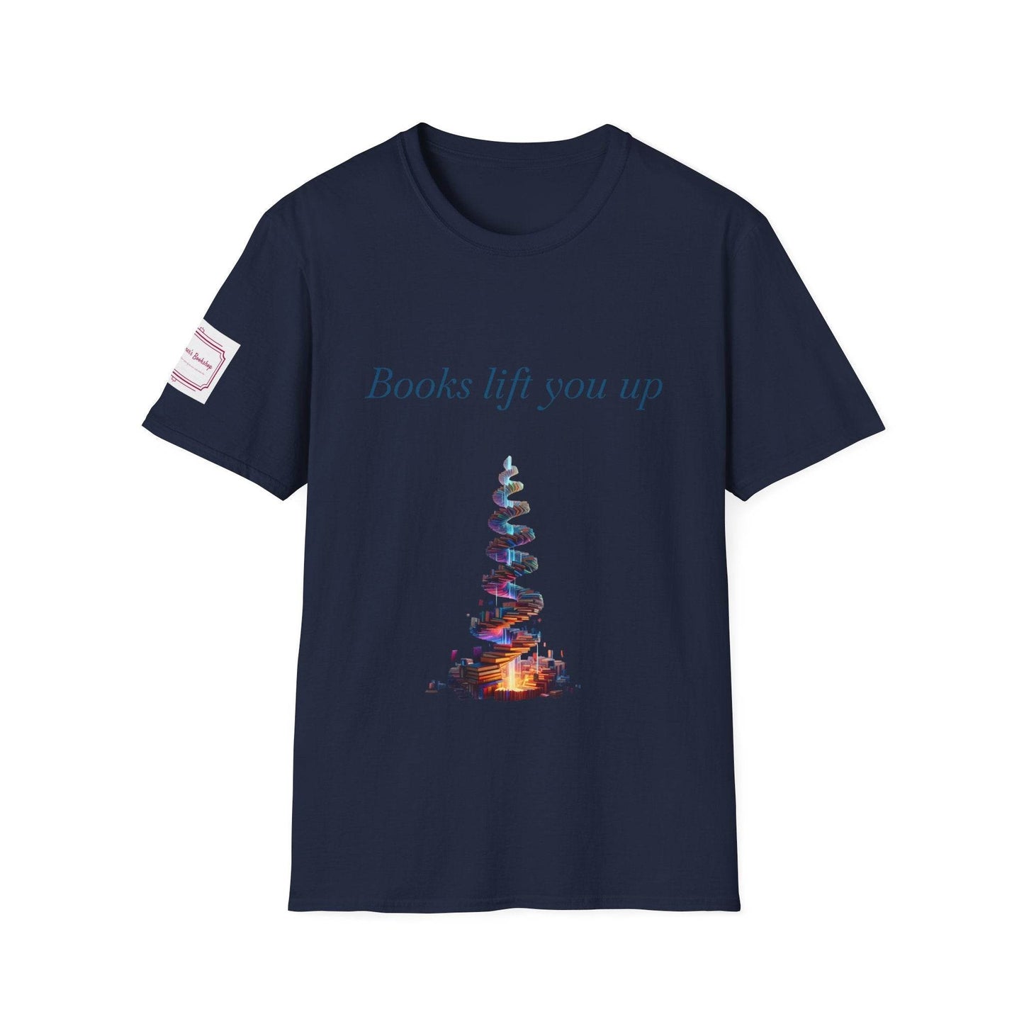 Inspirational Unisex T-Shirt - Books Lift You Up - The Dreamer's Bookshop.