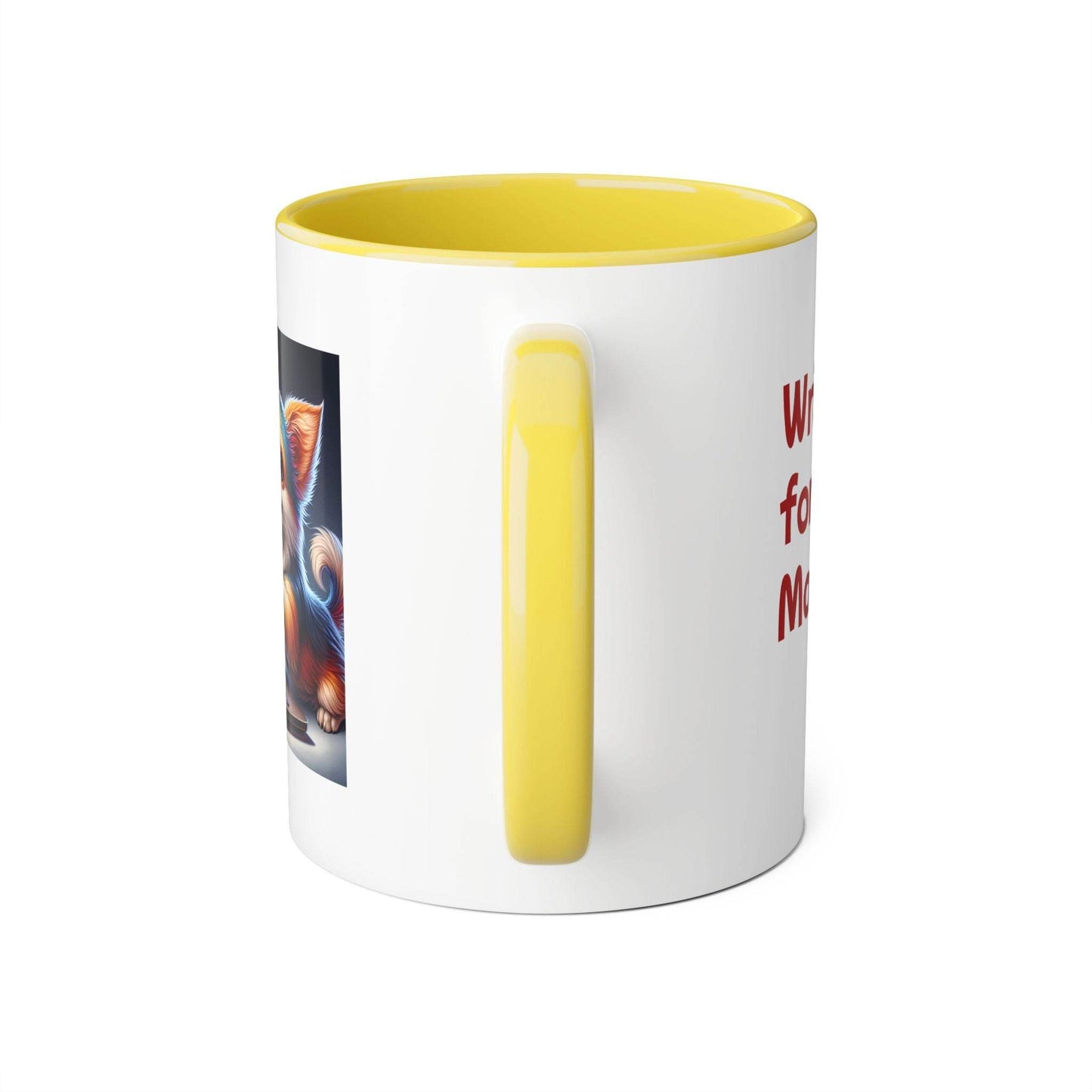 Funny Dog Writer Accent Mug - 11oz Coffee Cup for Book Lovers - The Dreamer's Bookshop.