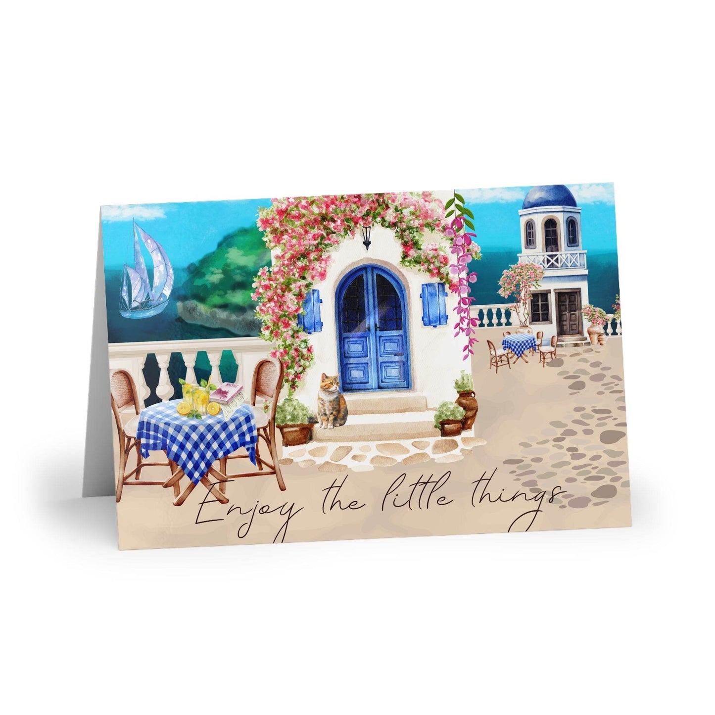 The Dreamer's Bookshop "Greek Lunch" Enjoy the Little Things Card - The Dreamer's Bookshop.