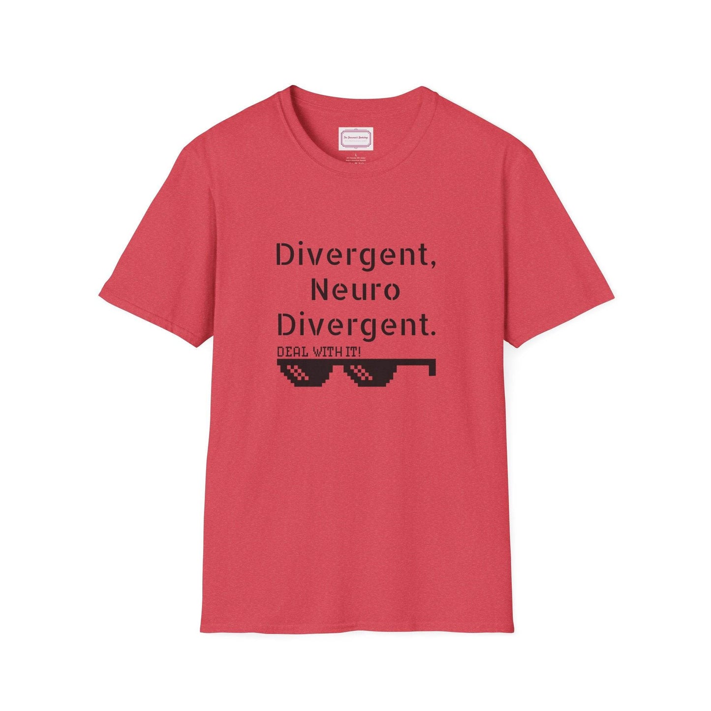 Divergent Neurodivergent T-Shirt - Unisex Softstyle Tee for Acceptance and Awareness - The Dreamer's Bookshop.