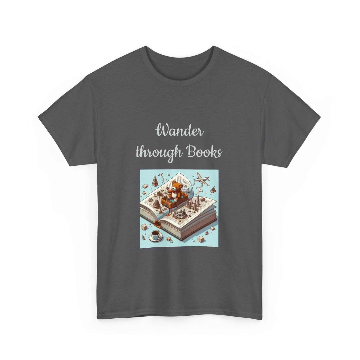 Wander - Unisex Heavy Cotton Tee for Book Lovers - The Dreamer's Bookshop.