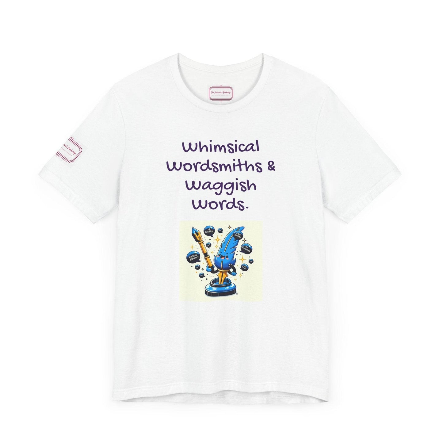 Whimsical Wordsmiths Tee - Fun Short Sleeve Shirt for Writers & Book Lovers - The Dreamer's Bookshop.