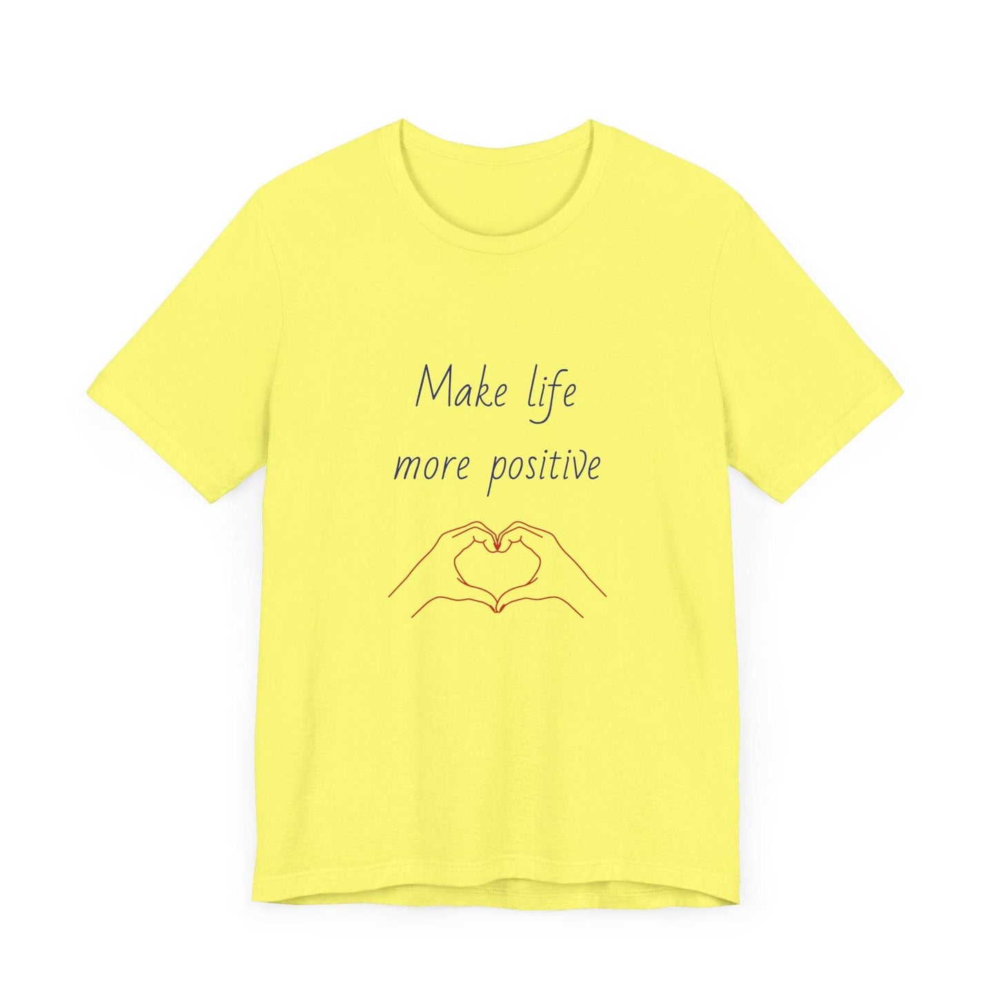 Positive Vibes Unisex Short Sleeve Tee - Make Life More Positive - The Dreamer's Bookshop.