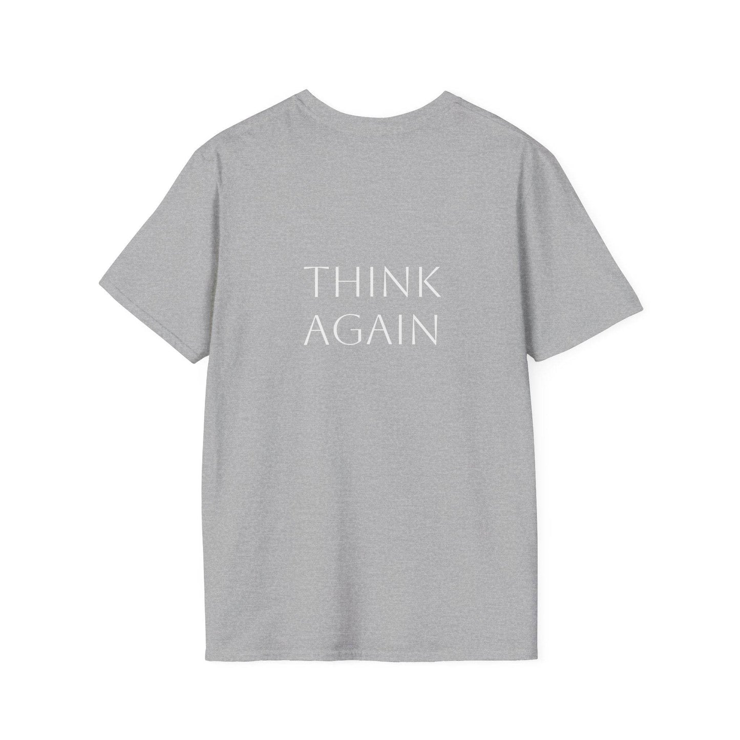 Unisex Softstyle T-Shirt - 'Think Again' - The Dreamer's Bookshop.