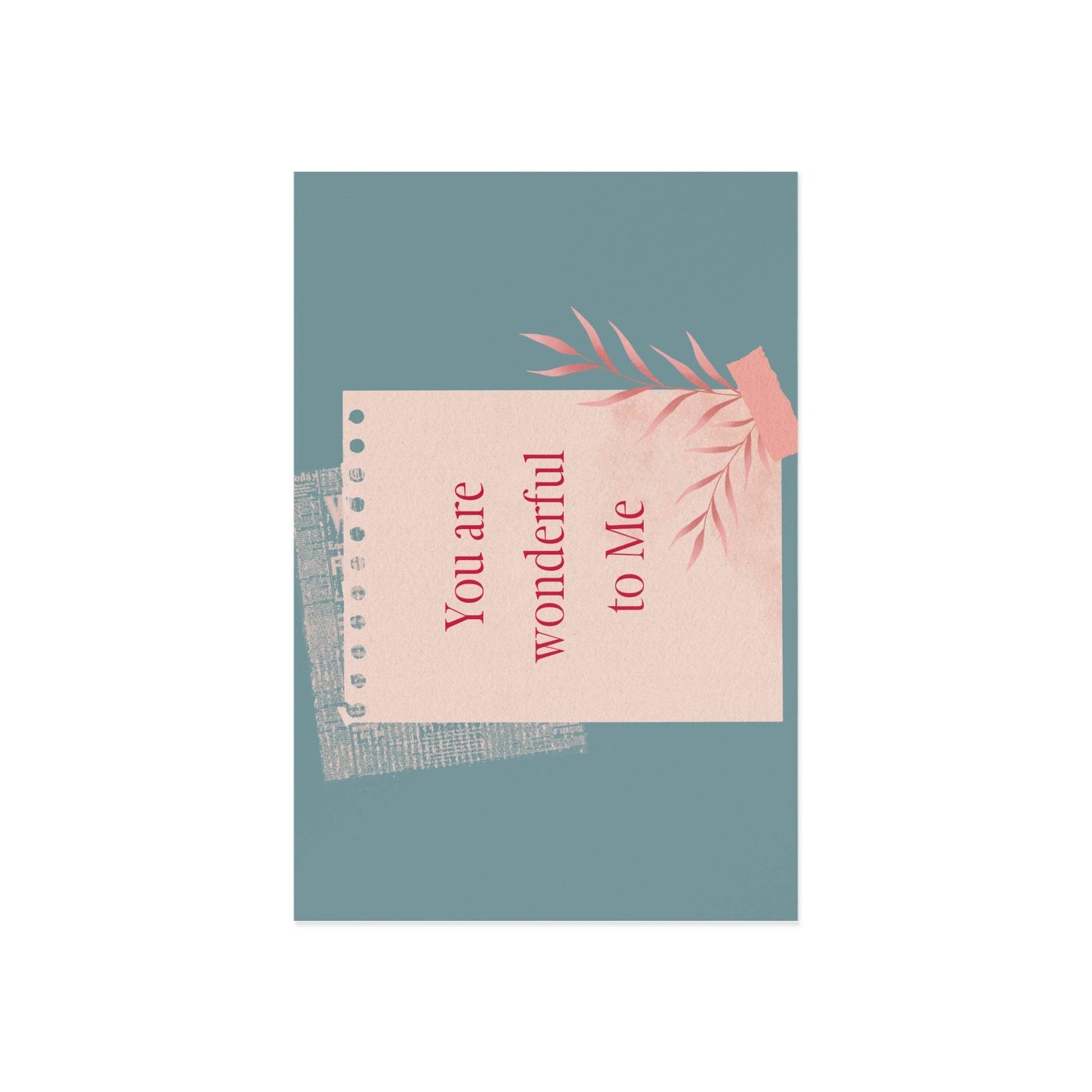 The Dreamer's Bookshop Appreciation "You are Wonderful" Print Card - The Dreamer's Bookshop.