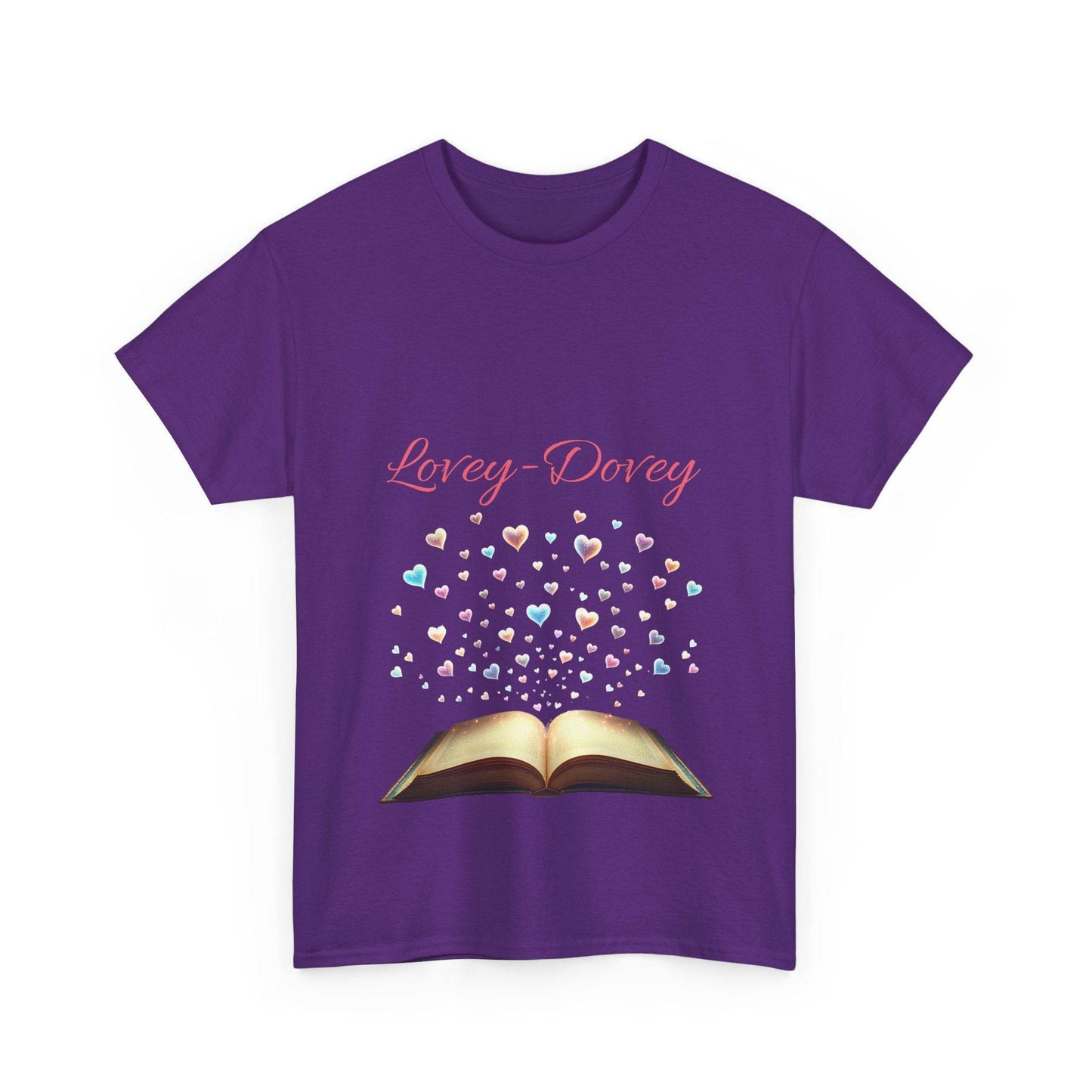 Lovey - Dovey - Unisex Heavy Cotton Tee - Sweet Romance - The Dreamer's Bookshop.