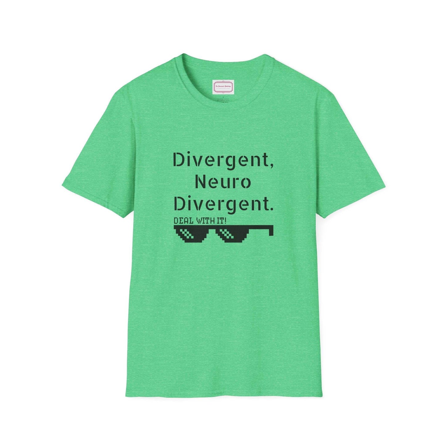 Divergent Neurodivergent T-Shirt - Unisex Softstyle Tee for Acceptance and Awareness - The Dreamer's Bookshop.