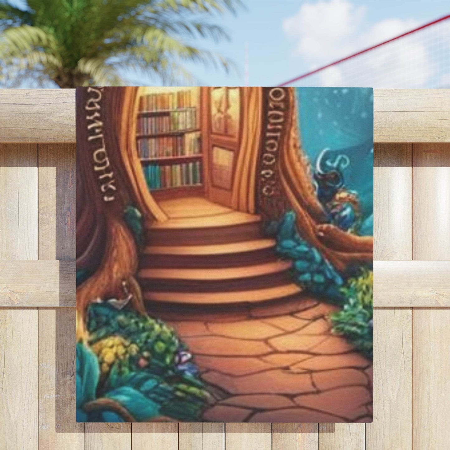 Dreamer's Bookshop Beach Towel - Cozy Literary Escape for Sun Lovers - The Dreamer's Bookshop.