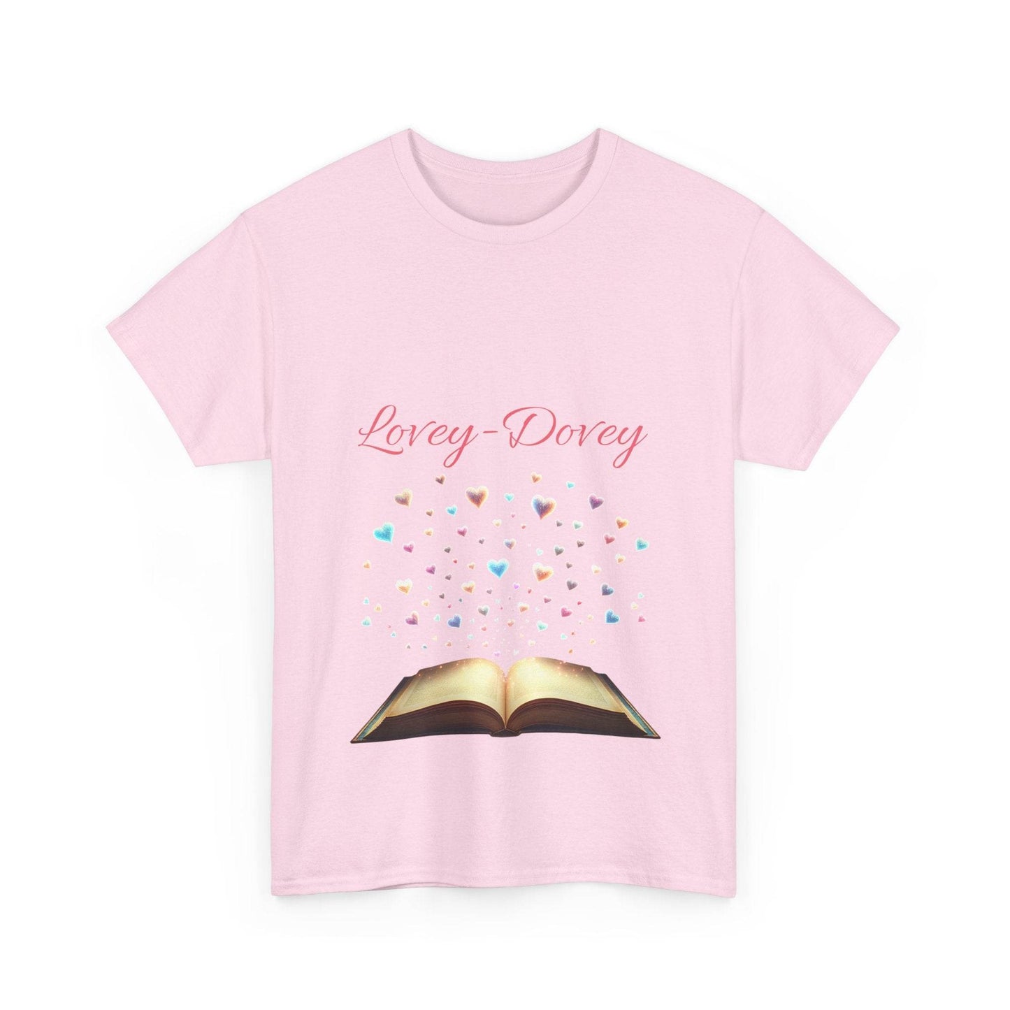 Lovey - Dovey - Unisex Heavy Cotton Tee - Sweet Romance - The Dreamer's Bookshop.