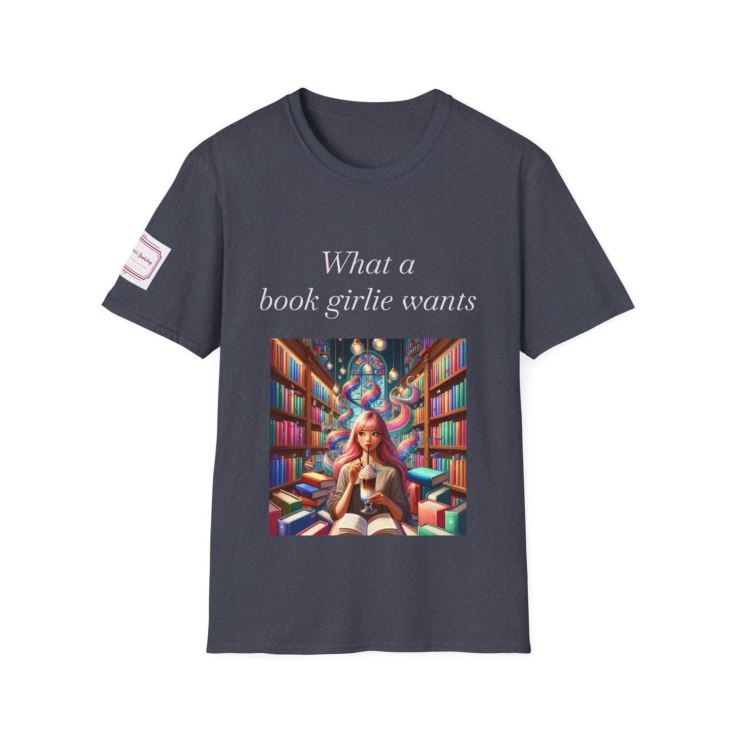 Book Girlie Unisex Softstyle T-Shirt - Perfect for Readers and Book Lovers - The Dreamer's Bookshop.