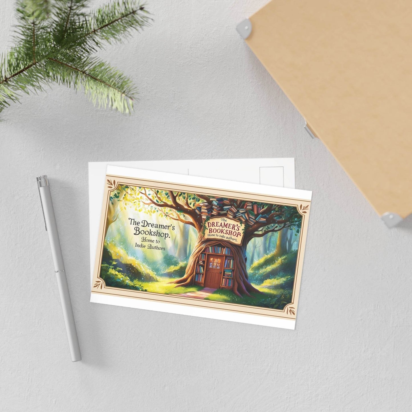 The Dreamer's Bookshop - Tree and Books Card - The Dreamer's Bookshop.