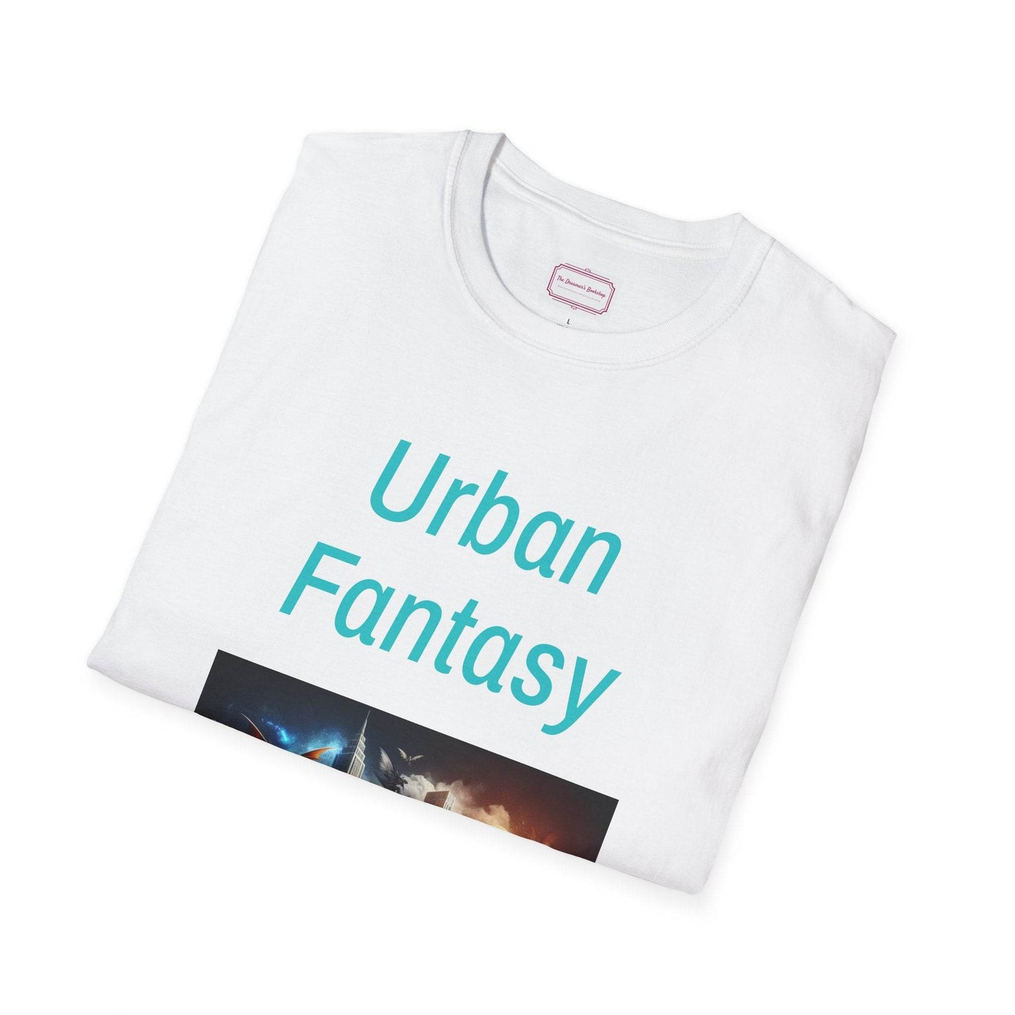Urban Fantasy Unisex Softstyle T-Shirt - Creative Graphic Tee for Readers and Dreamers - The Dreamer's Bookshop.