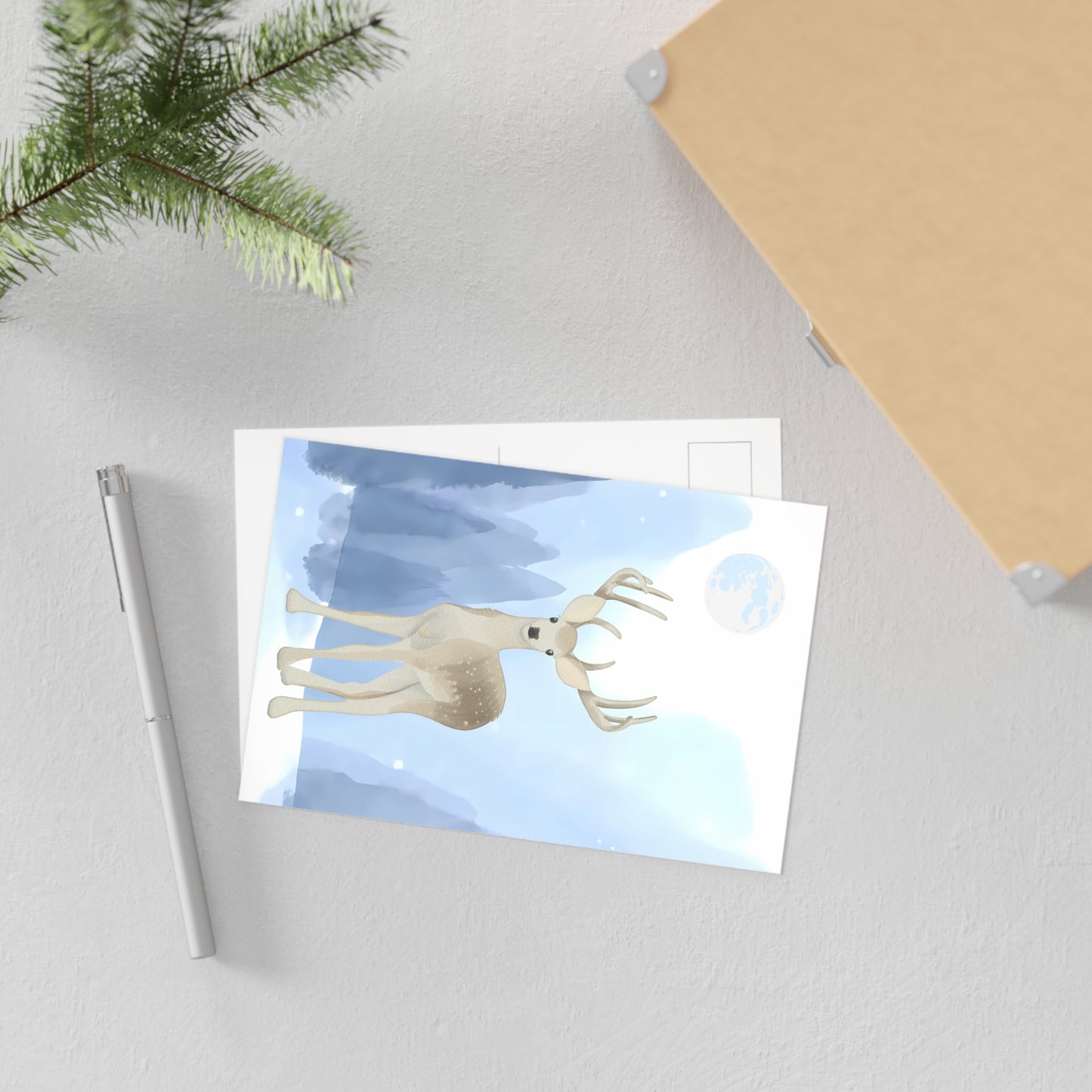 The Dreamer's Bookshop "Winter Deer" Christmas Card