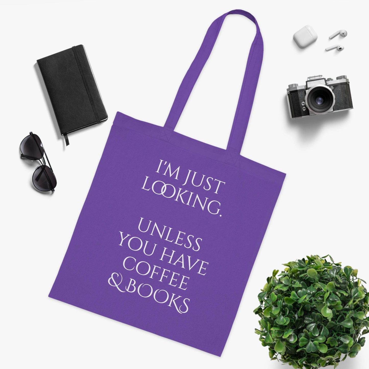 Coffee & Books Cotton Tote - Perfect for Book Lovers - The Dreamer's Bookshop.