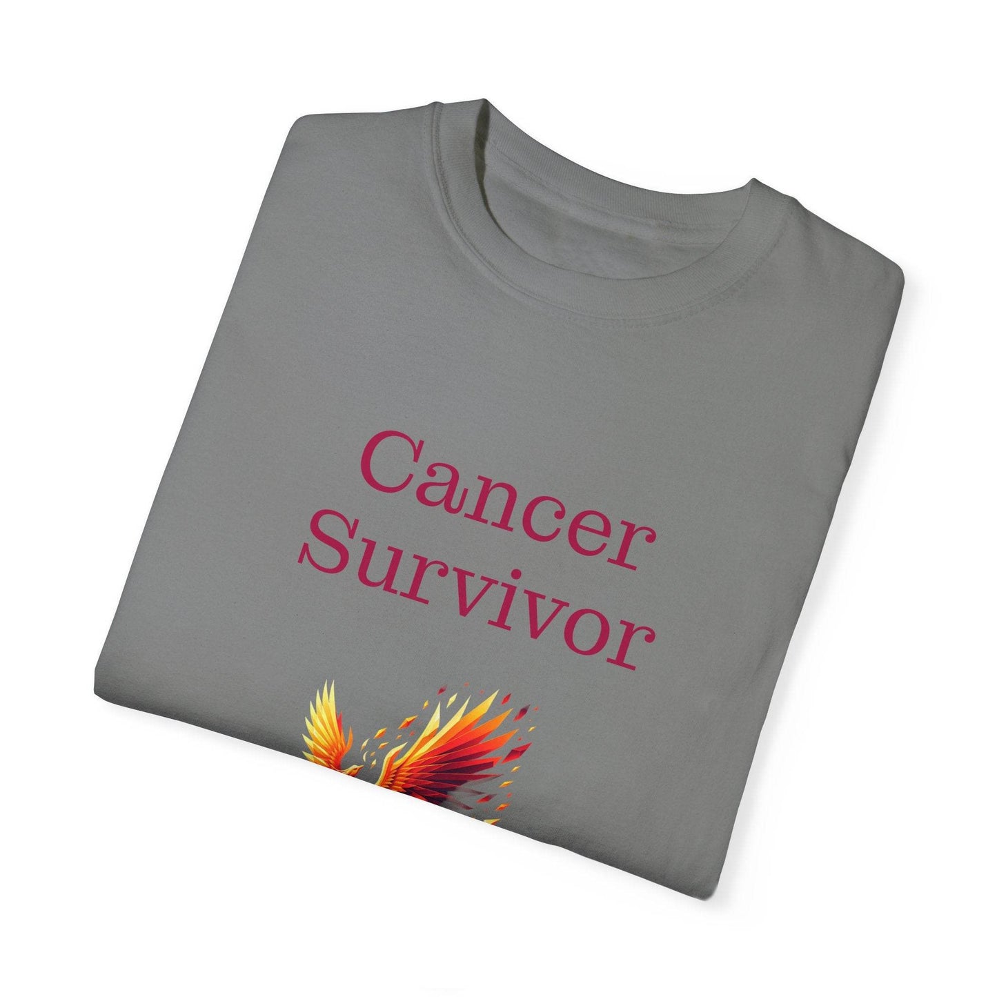 Cancer Survivor Unisex Garment-Dyed T-shirt - Inspirational Motivational Tee - The Dreamer's Bookshop.