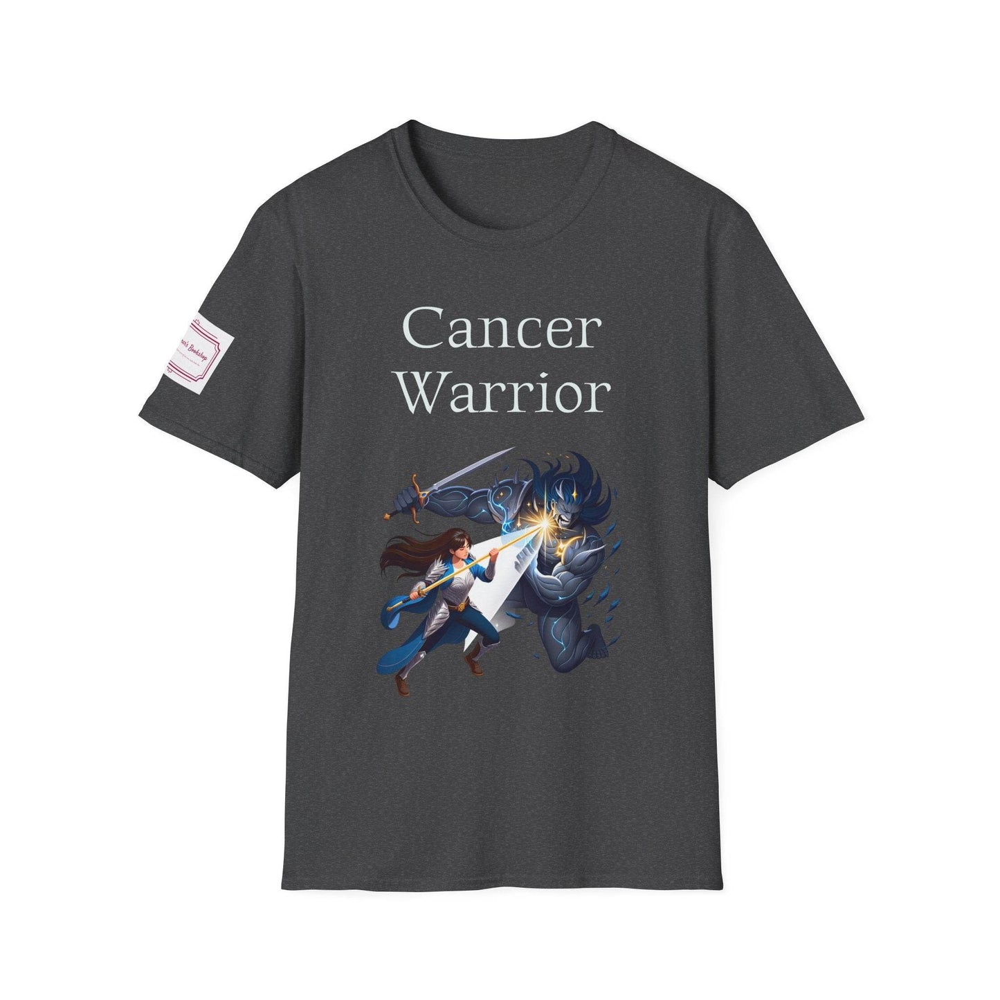 Cancer Warrior Unisex Softstyle T-Shirt - Empowering Graphic Tee for Women's Health Awarenes - The Dreamer's Bookshop.