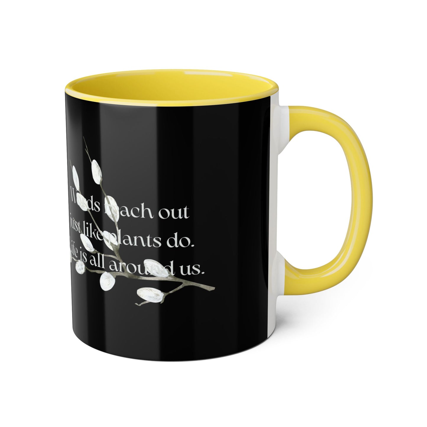 Words Reach Out Mug - 11oz Coffee Cup for Book Lovers