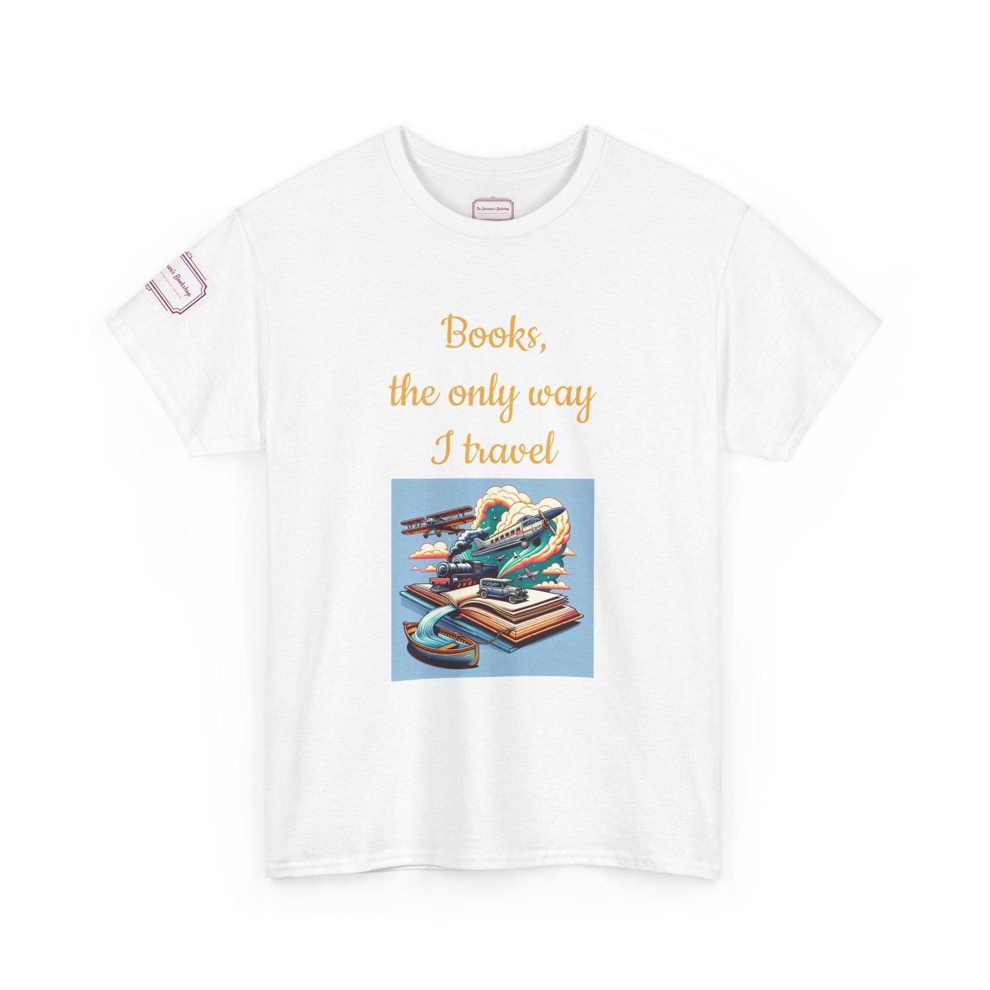 Travel - Unisex Heavy Cotton Tee - Perfect for Book Lovers - The Dreamer's Bookshop.