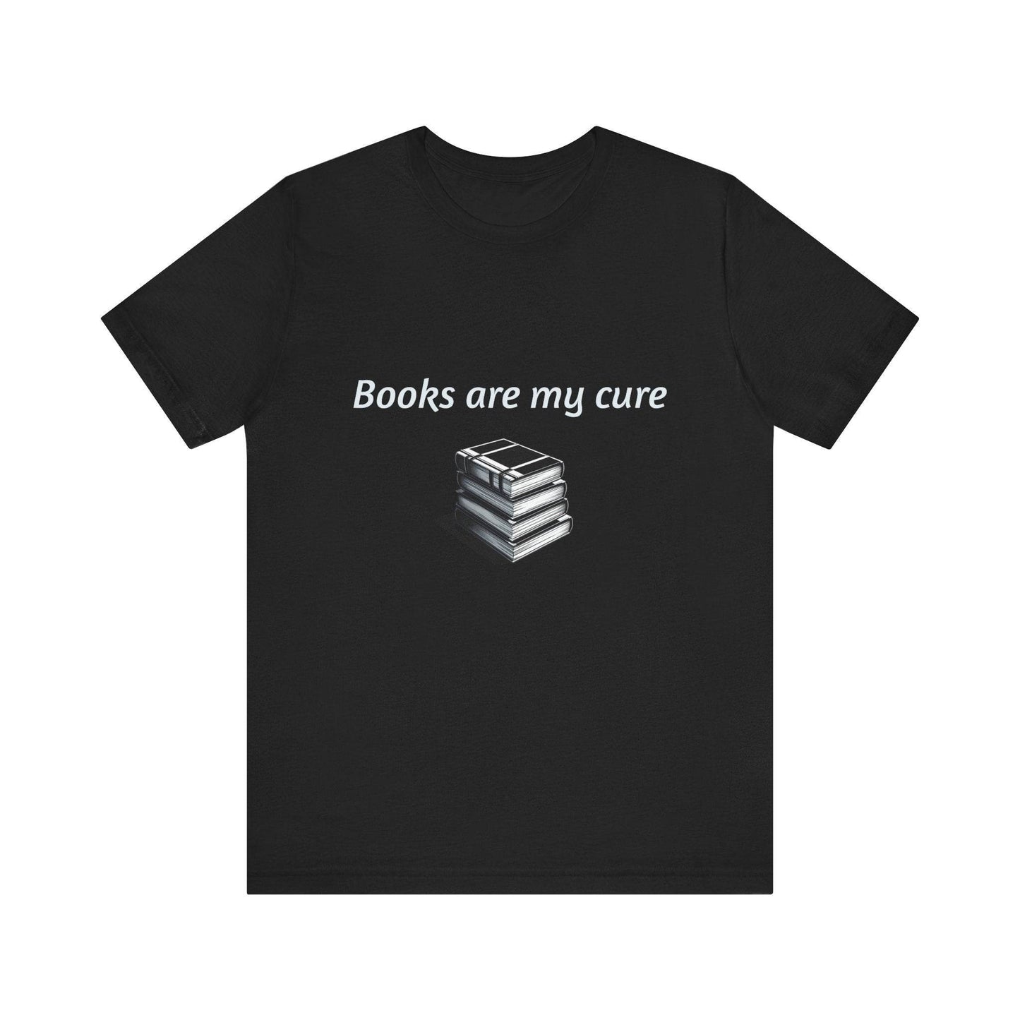 Inspirational Unisex Short Sleeve Tee - Books are my cure - The Dreamer's Bookshop.