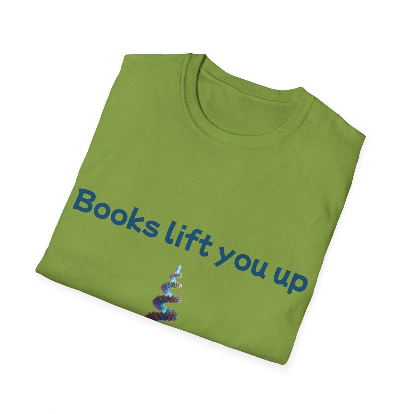 Inspirational Unisex Softstyle T-Shirt - Books Lift You Up - The Dreamer's Bookshop.