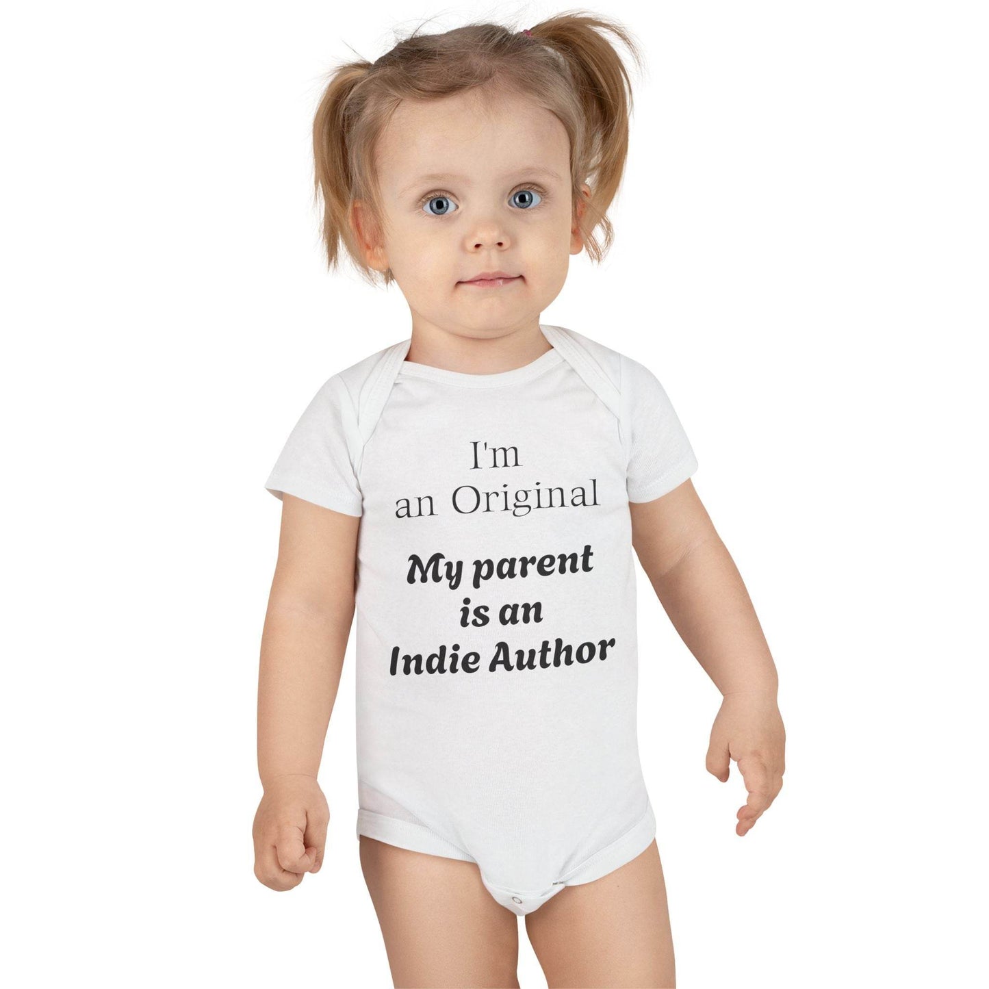 US - Cute Indie Author Baby Bodysuit - Organic Onesie for Creative Families - The Dreamer's Bookshop.