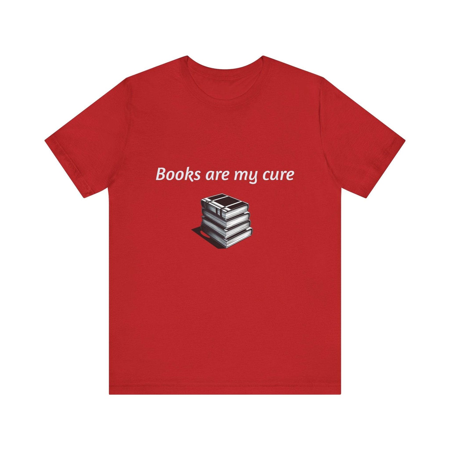 Inspirational Unisex Short Sleeve Tee - Books are my cure - The Dreamer's Bookshop.