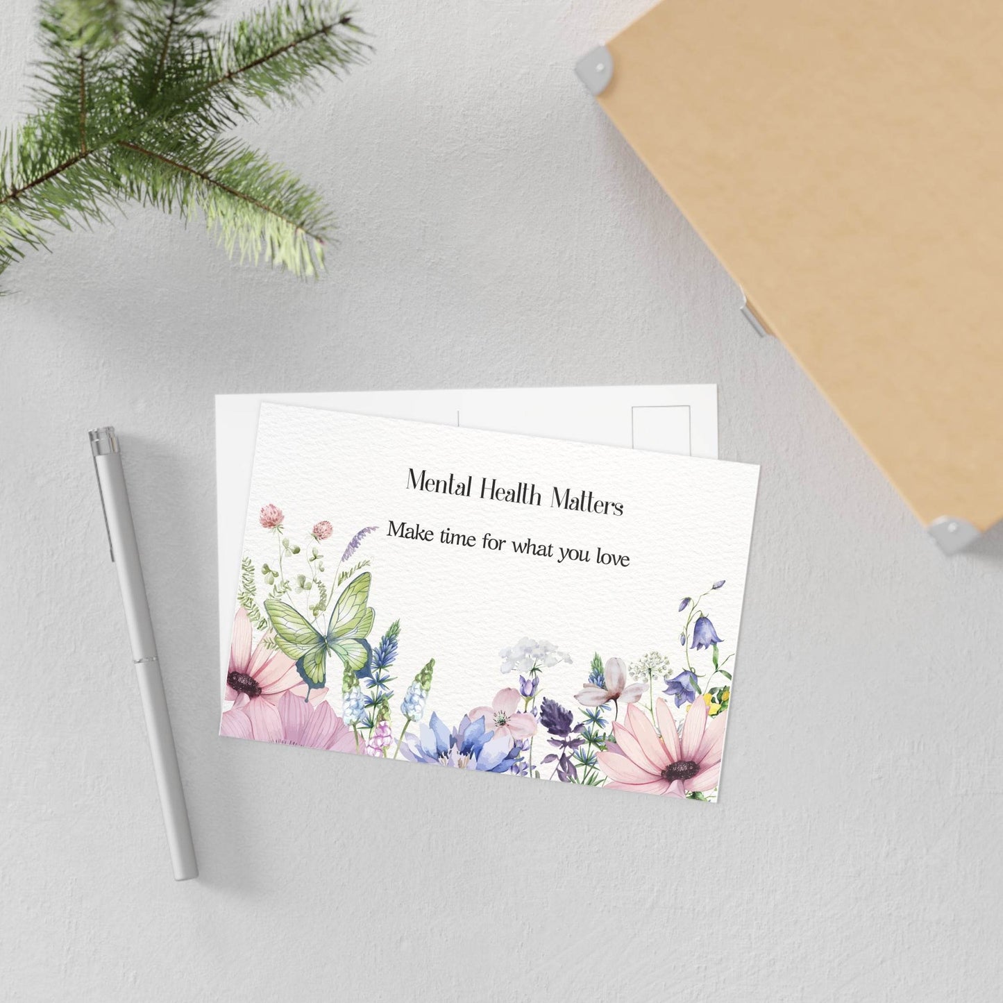 Watercolor "Make Time" Mental Health Matters Art Print - The Dreamer's Bookshop.