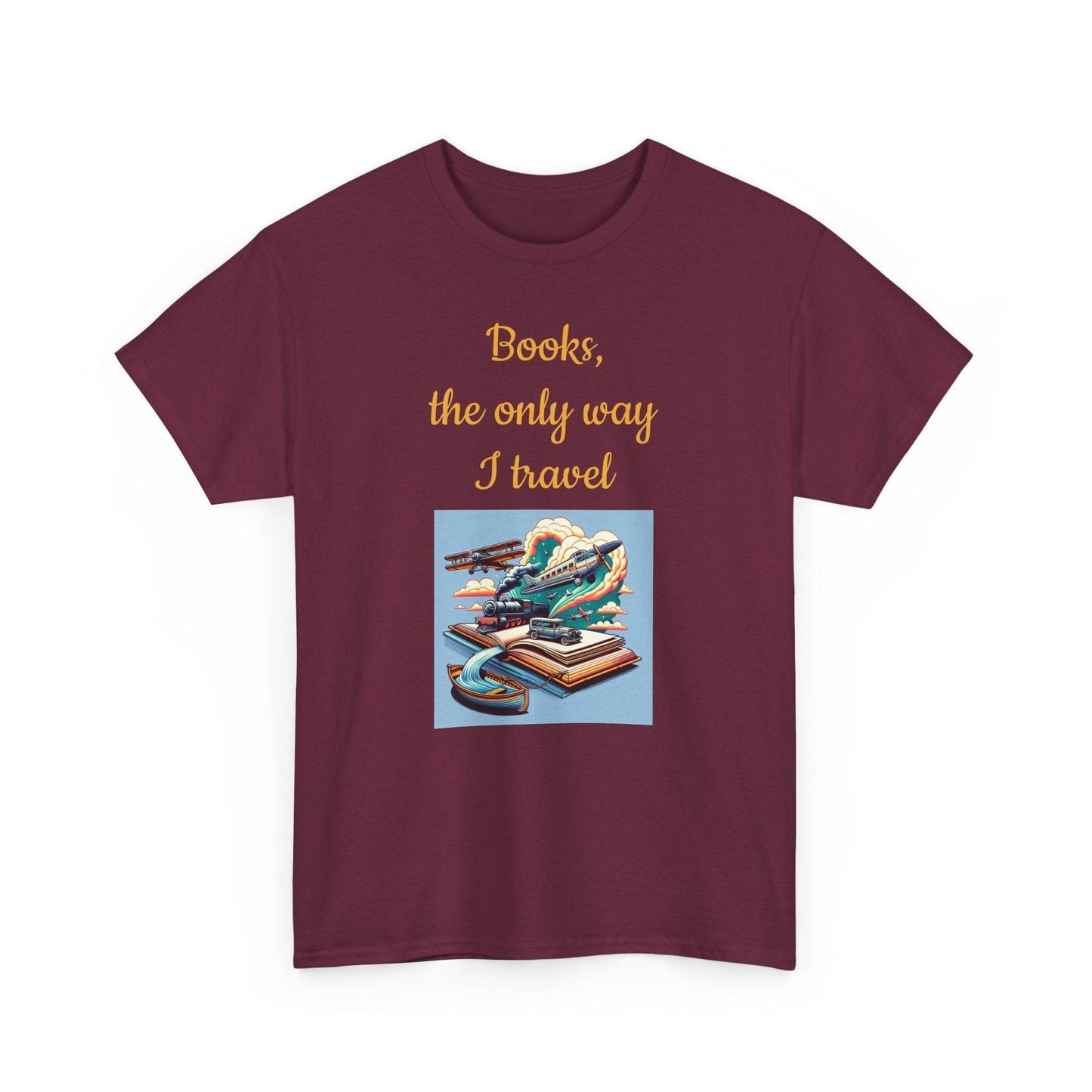 Travel -A Unisex Heavy Cotton Tee - Perfect Gift for Book Lovers - The Dreamer's Bookshop.