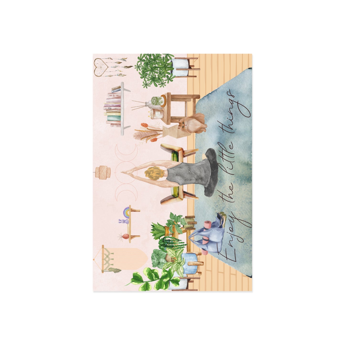The Dreamer's Bookshop "Yoga" Enjoy the Little Things Card - The Dreamer's Bookshop.