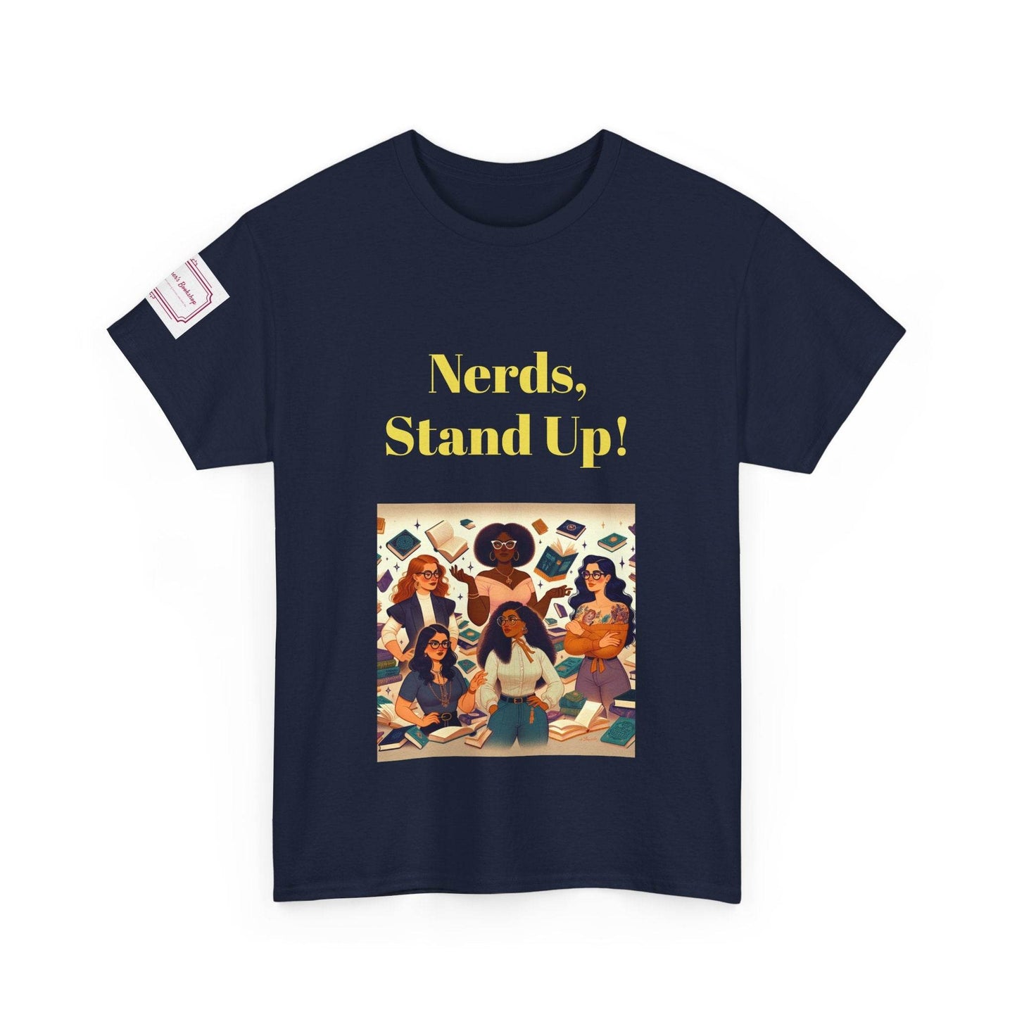Nerds Stand Up - Unisex Heavy Cotton Tee - Book Lovers - The Dreamer's Bookshop.