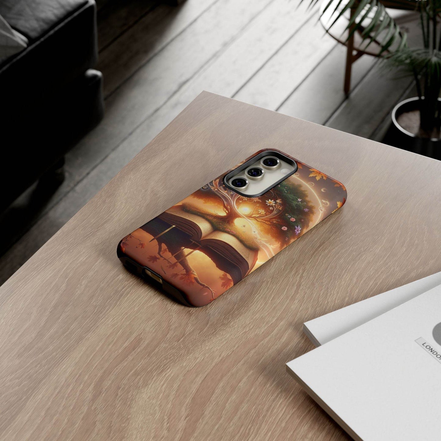 Nature-Inspired iPhone & Samsung Phone Case with Tree of Life Design - The Dreamer's Bookshop.