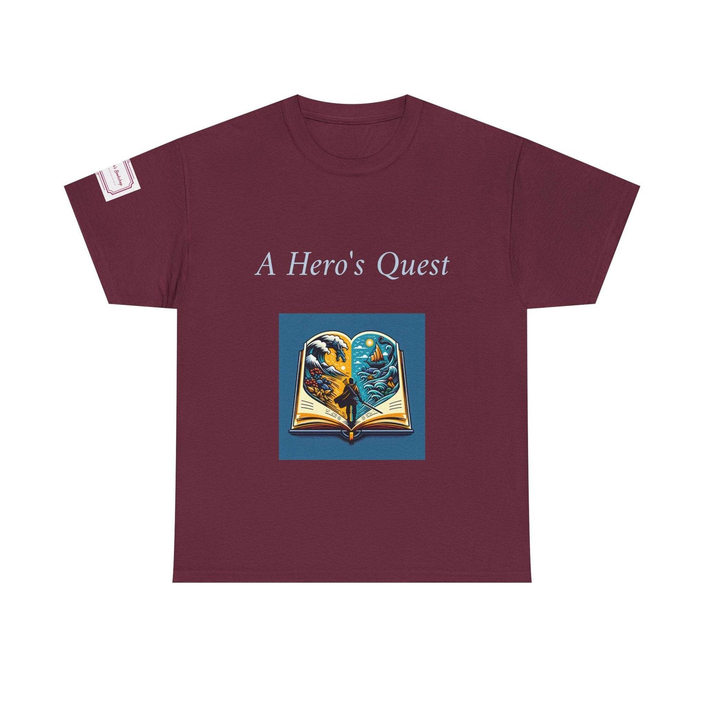 Adventure - Graphic Unisex Heavy Cotton Tee - Hero's Quest - The Dreamer's Bookshop.