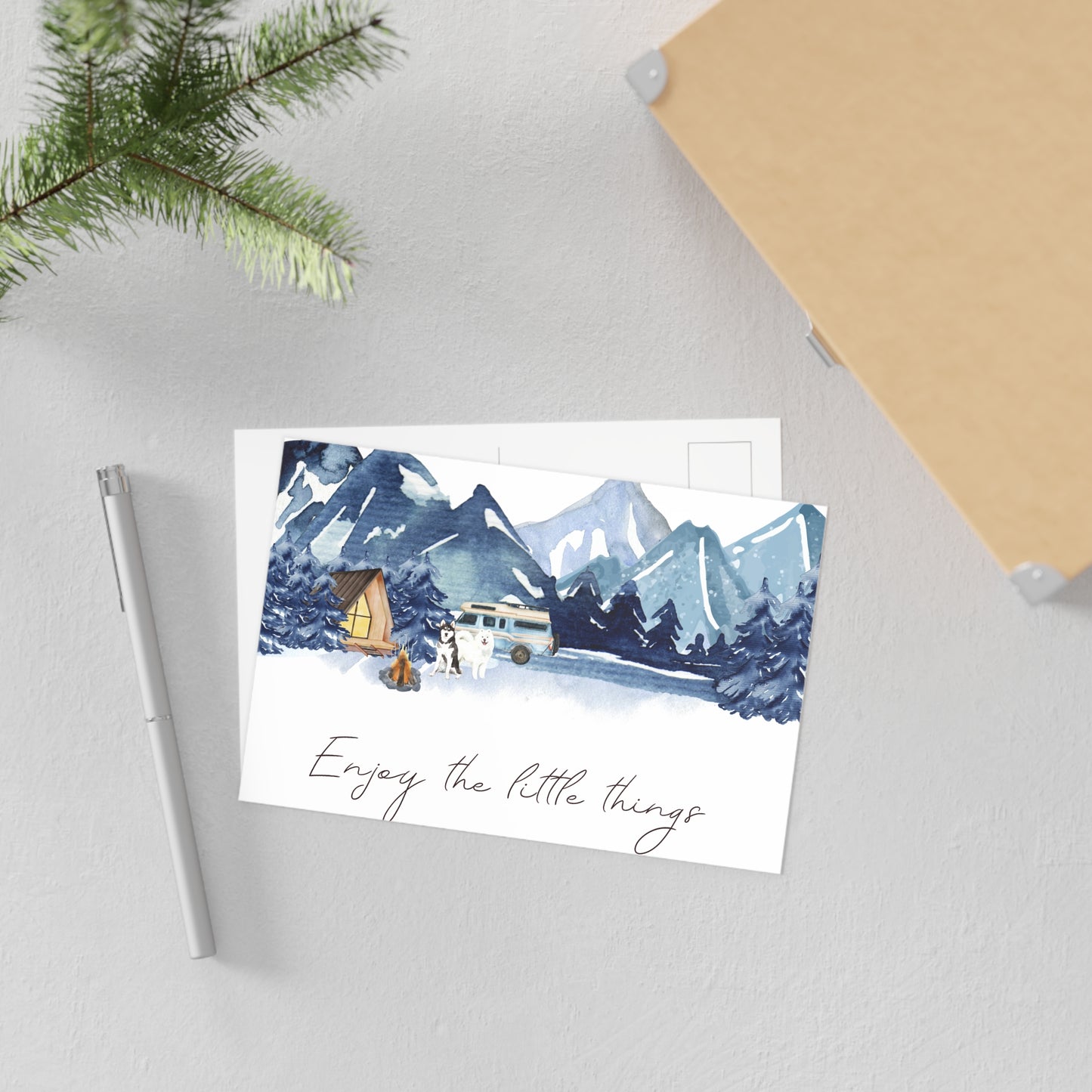 The Dreamer's Bookshop "Mountains" Enjoy the Little Things Card - The Dreamer's Bookshop.