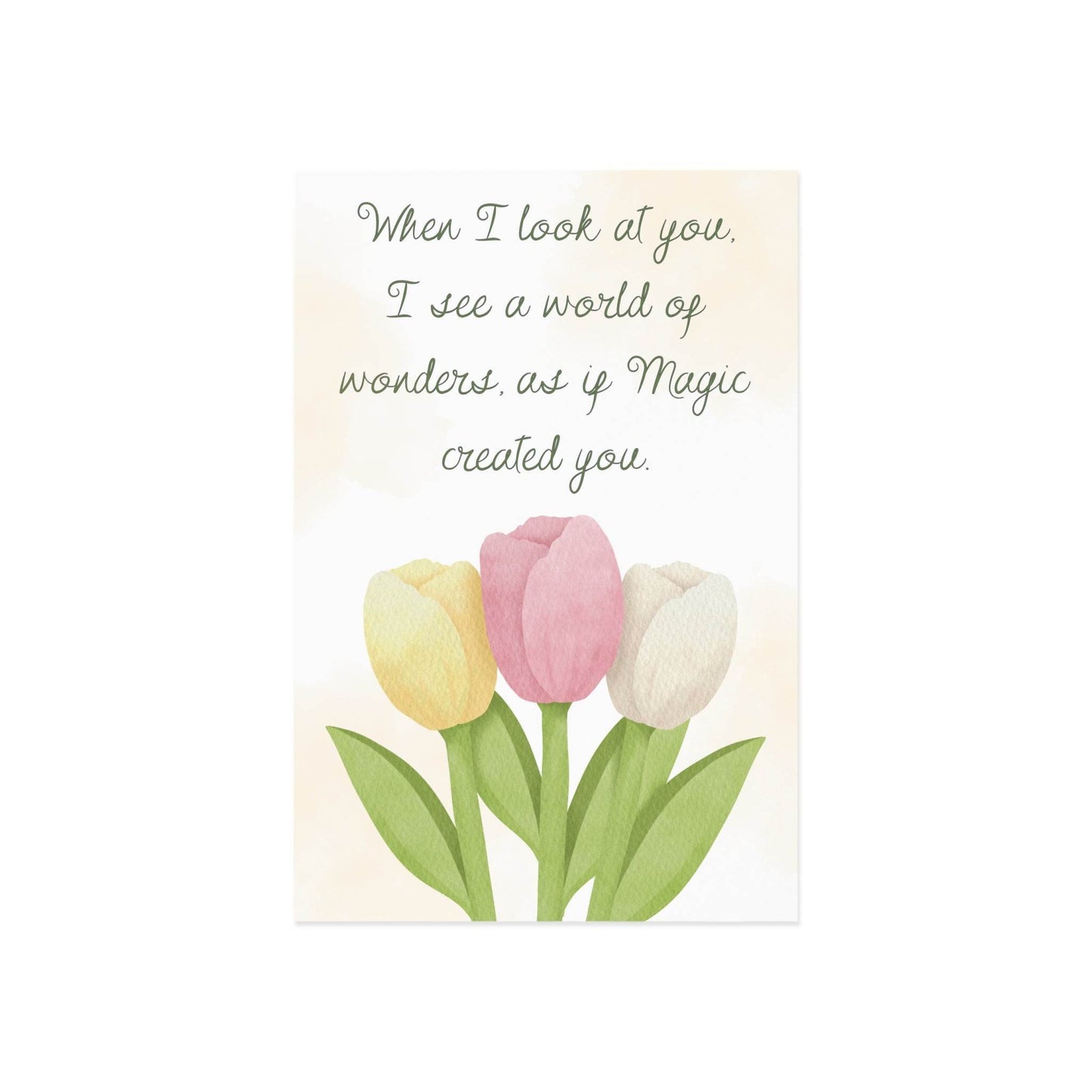The Dreamer's Bookshop Affection "When I Look" Art Print Card - The Dreamer's Bookshop.