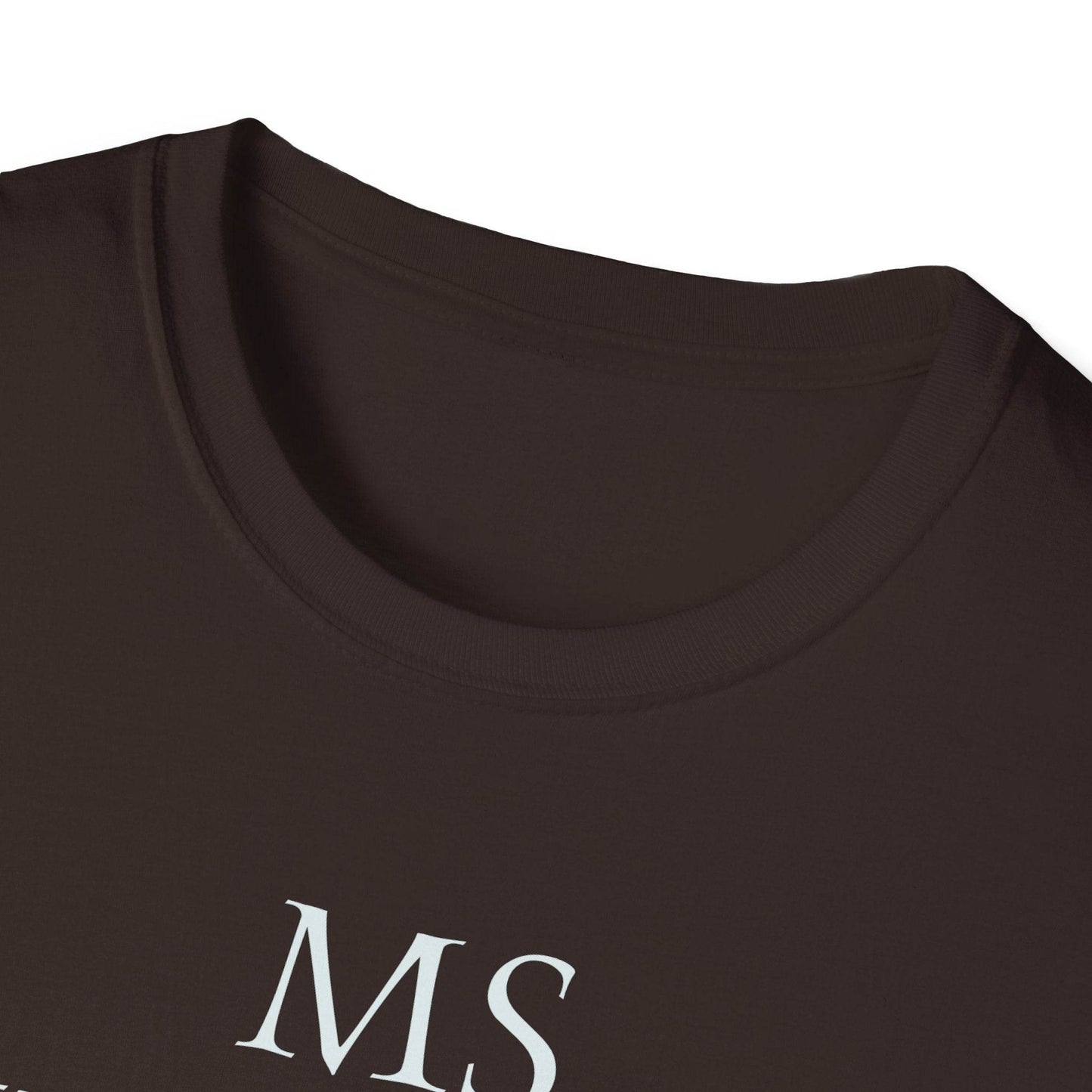 M.S. Warrior Unisex Softstyle T-Shirt - Empowering Graphic Tee for Women's Health Awareness - The Dreamer's Bookshop.