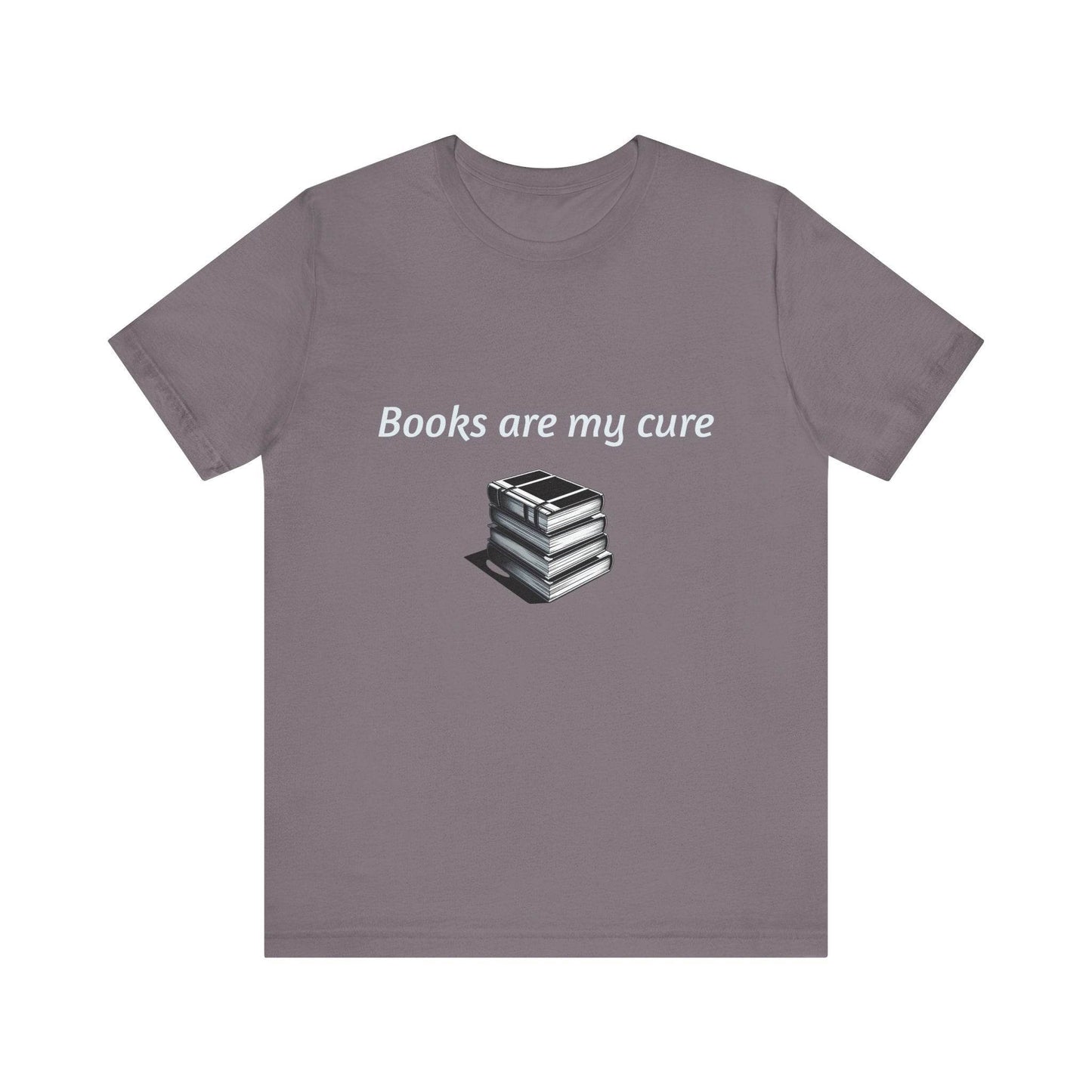 Inspirational Unisex Short Sleeve Tee - Books are my cure - The Dreamer's Bookshop.