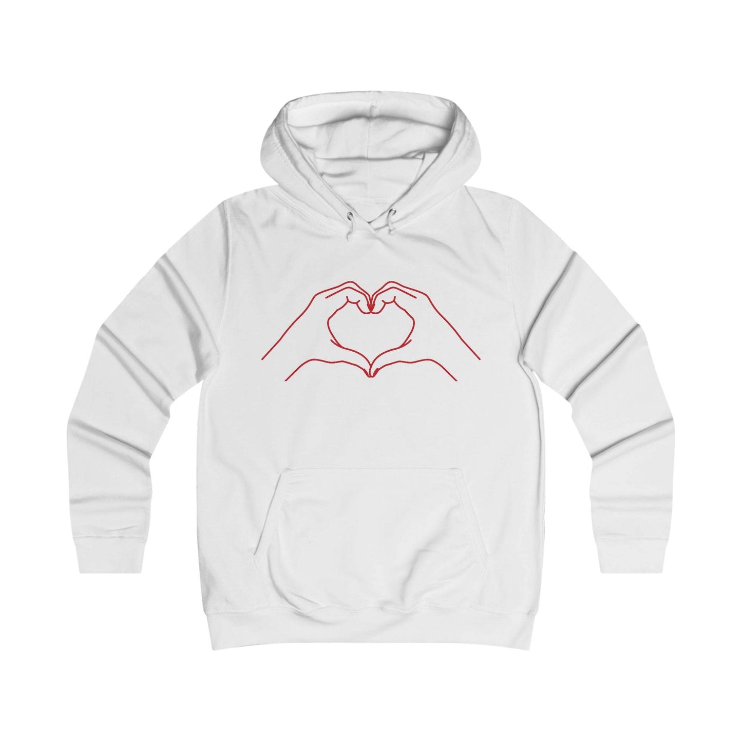 Girlie Heart & Dreams College Hoodie - Cozy Style for women - The Dreamer's Bookshop.