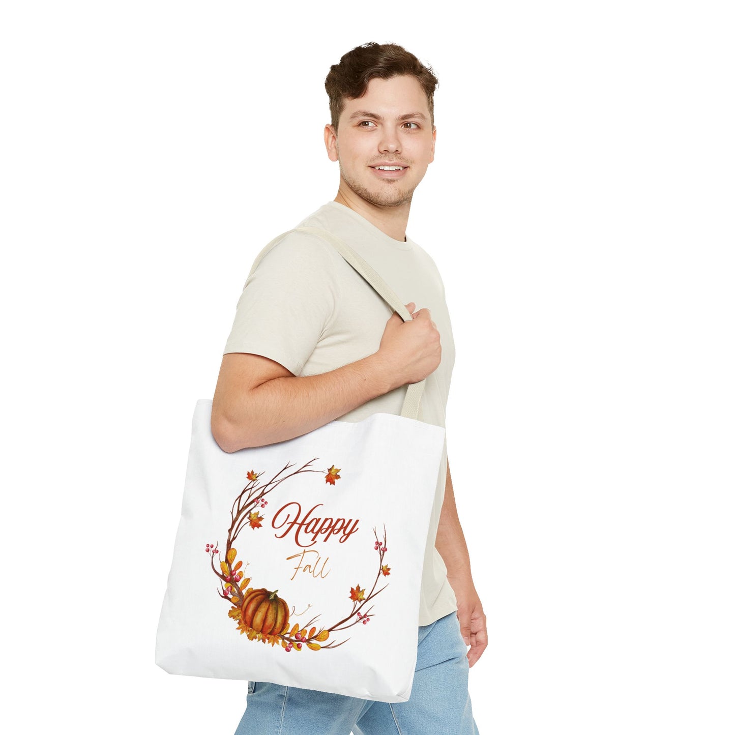 Happy Fall Tote Bag - Cozy Autumn Design