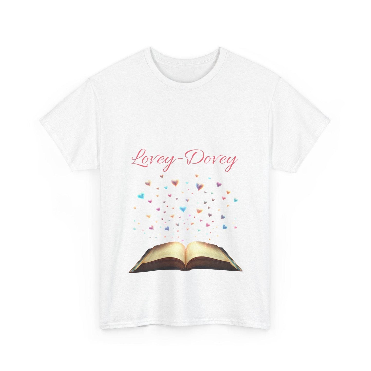 Lovey - Dovey - Unisex Heavy Cotton Tee - Sweet Romance - The Dreamer's Bookshop.