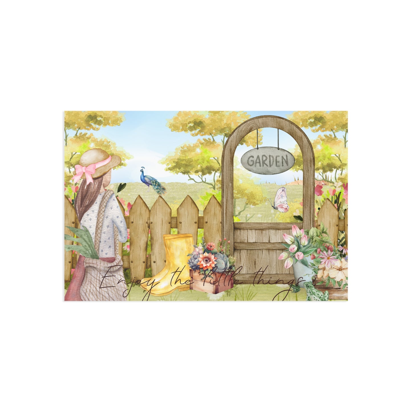 The Dreamer's Bookshop "Garden Love" Enjoy the Little Things Card - The Dreamer's Bookshop.