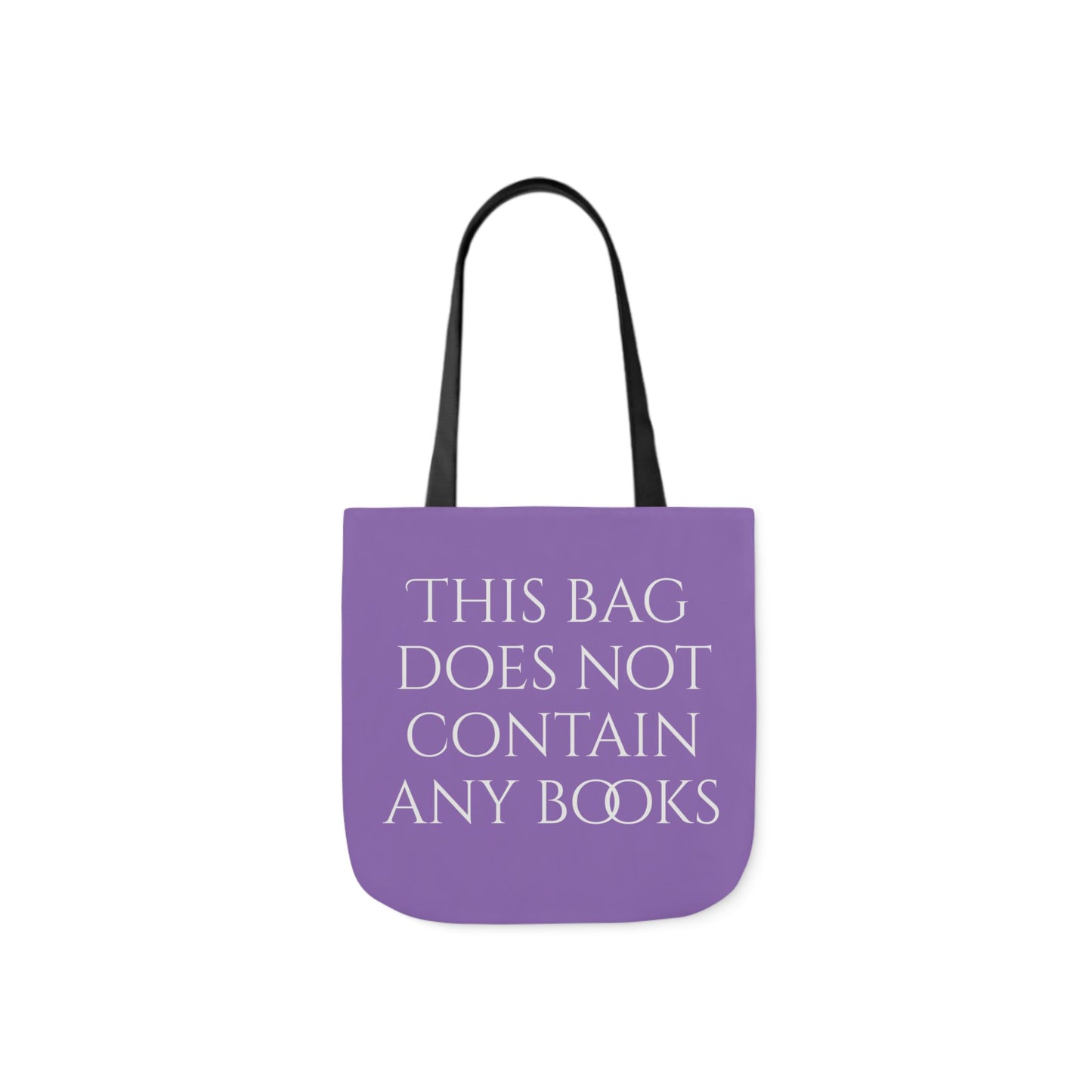 Funny Canvas Tote Bag - "This Bag Does Not Contain Any Books" - 5-Color Straps - The Dreamer's Bookshop.