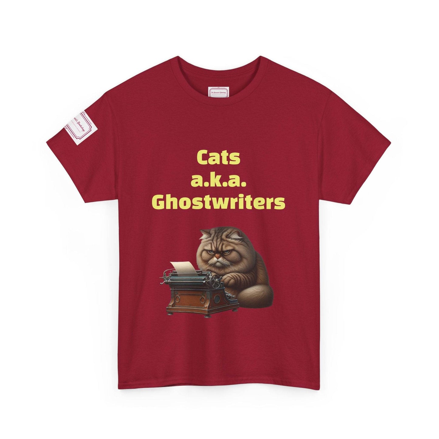 Cats Ghostwriters - Unisex Heavy Cotton Tee - Perfect for Book Lovers - The Dreamer's Bookshop.