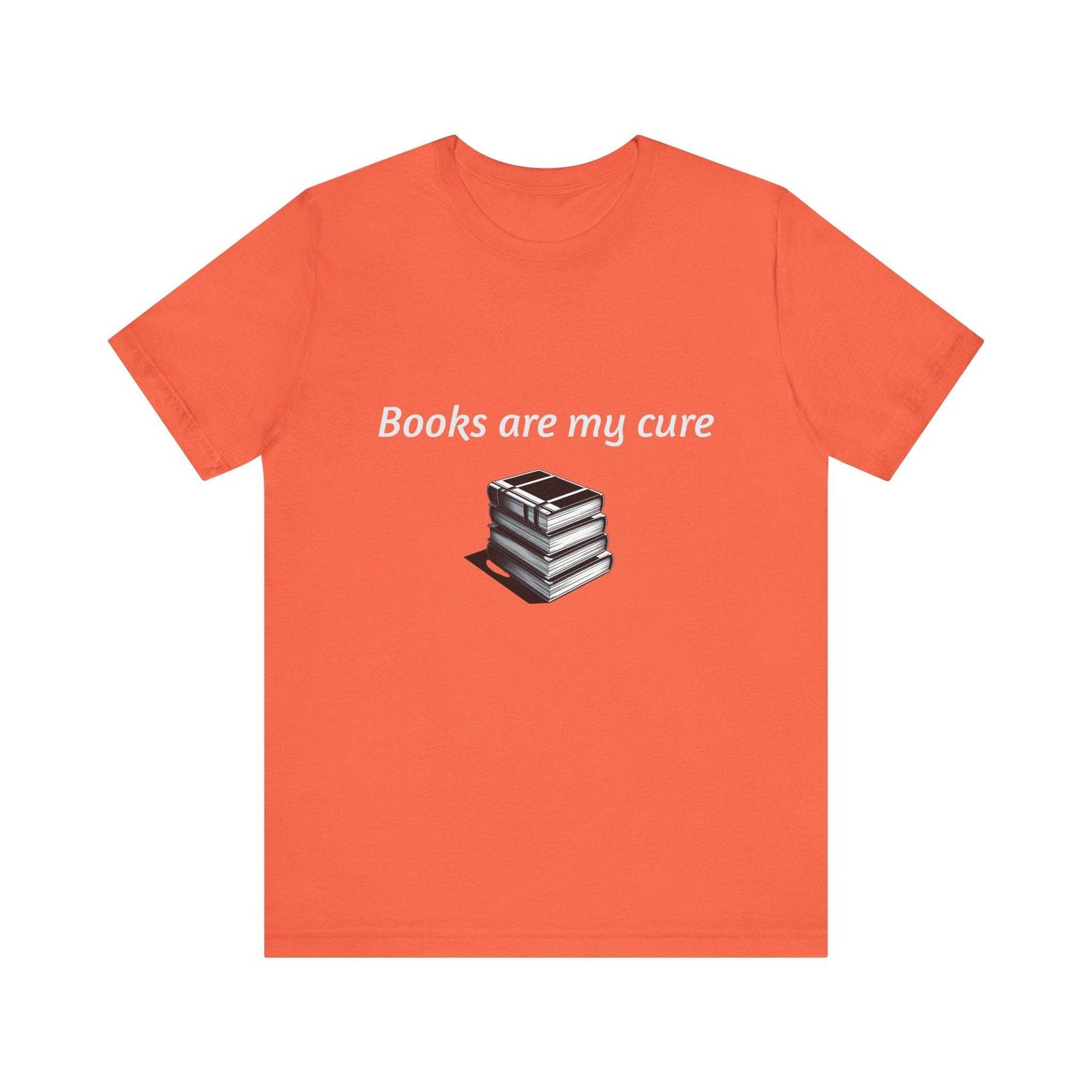 Inspirational Unisex Short Sleeve Tee - Books are my cure - The Dreamer's Bookshop.