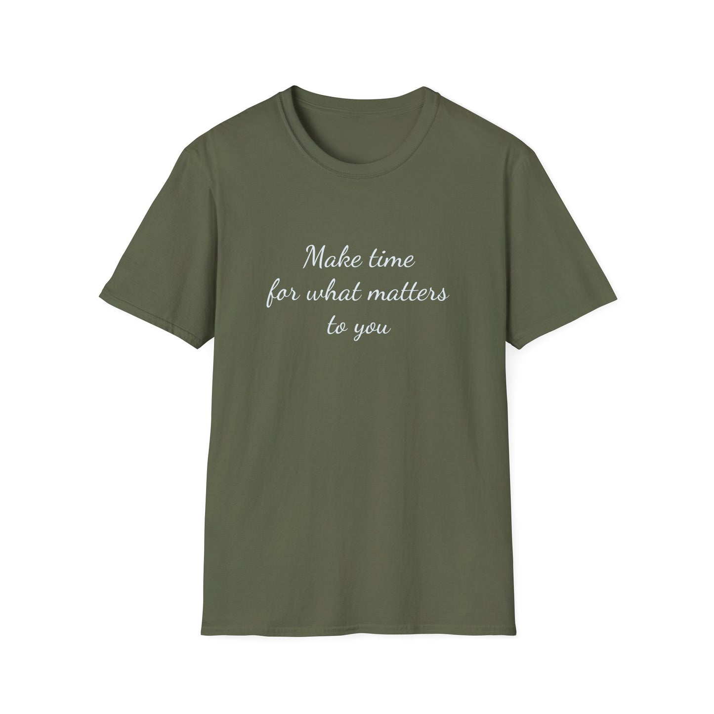 Inspirational Unisex T-Shirt - "Make Time" - The Dreamer's Bookshop.