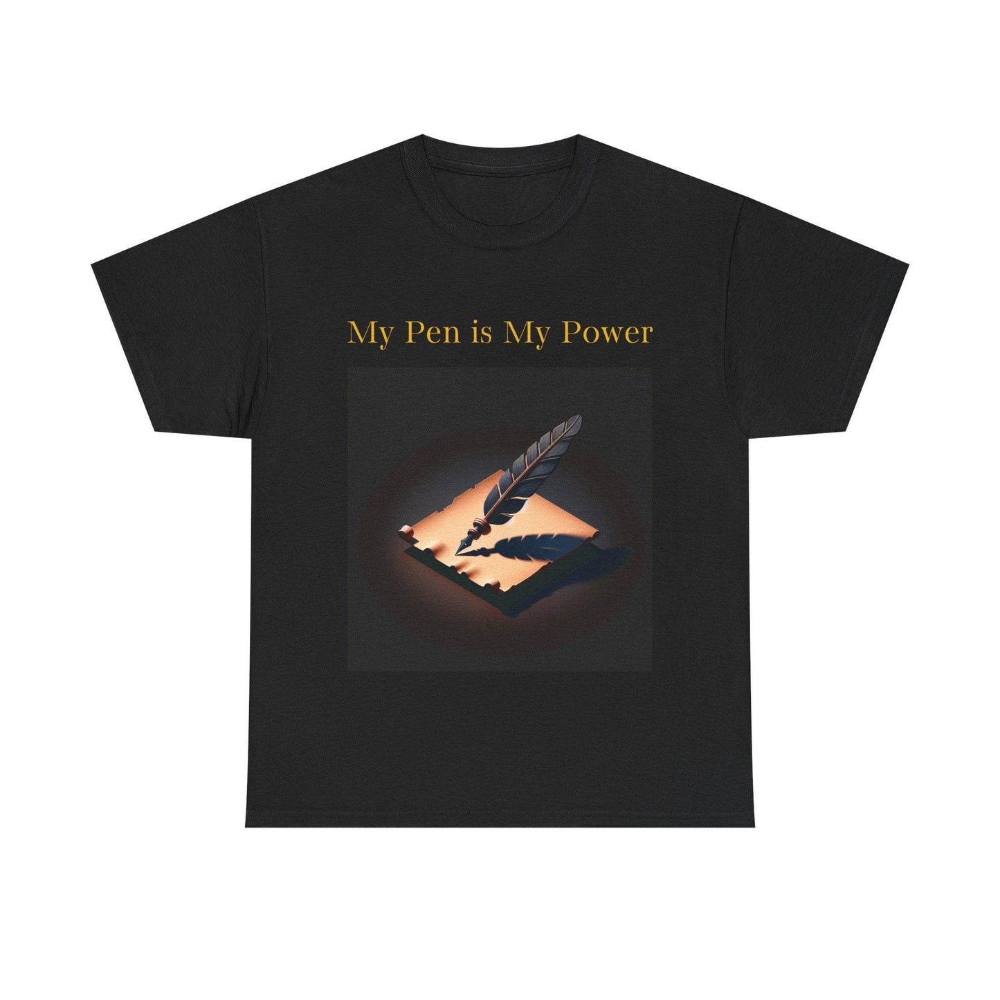 My Pen is My Power Unisex Heavy Cotton Tee - Creative Writer's Apparel - The Dreamer's Bookshop.