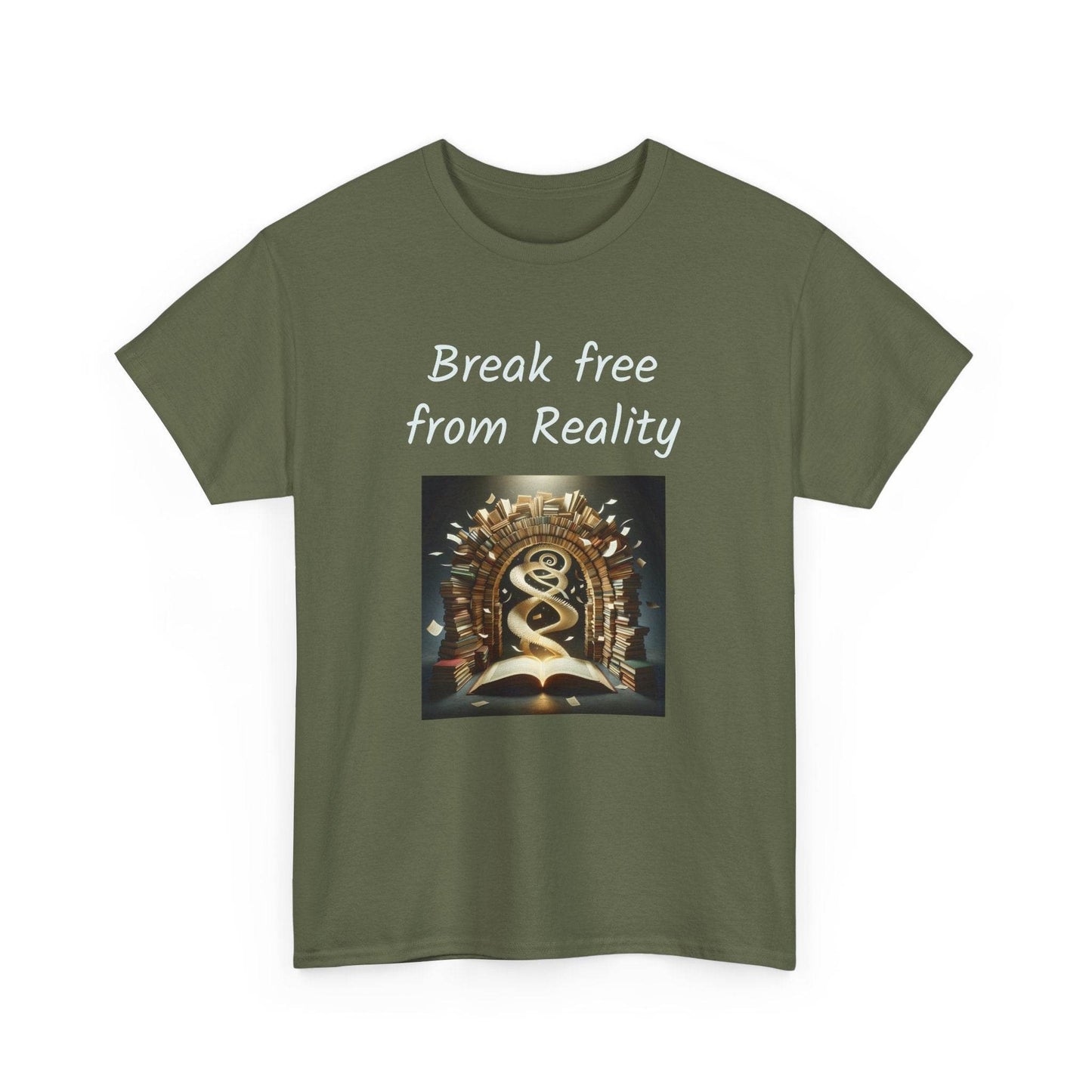 Break Free - Graphic Tee - Unisex Heavy Cotton T-Shirt - Book Lovers - The Dreamer's Bookshop.