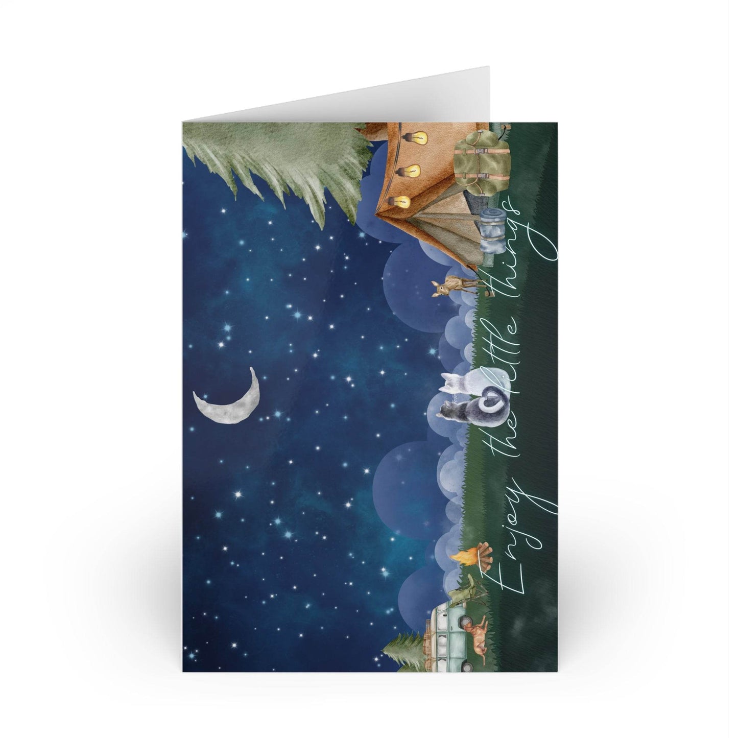The Dreamer's Bookshop "Camping" Enjoy the Little Things Card - The Dreamer's Bookshop.