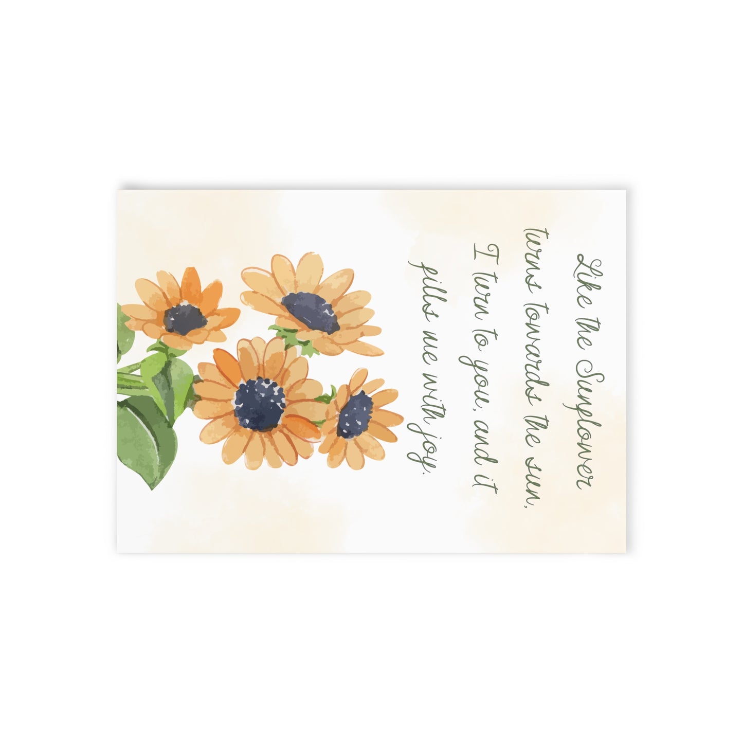The Dreamer's Bookshop Affection "Like the Sunflower" Art Print Card - The Dreamer's Bookshop.